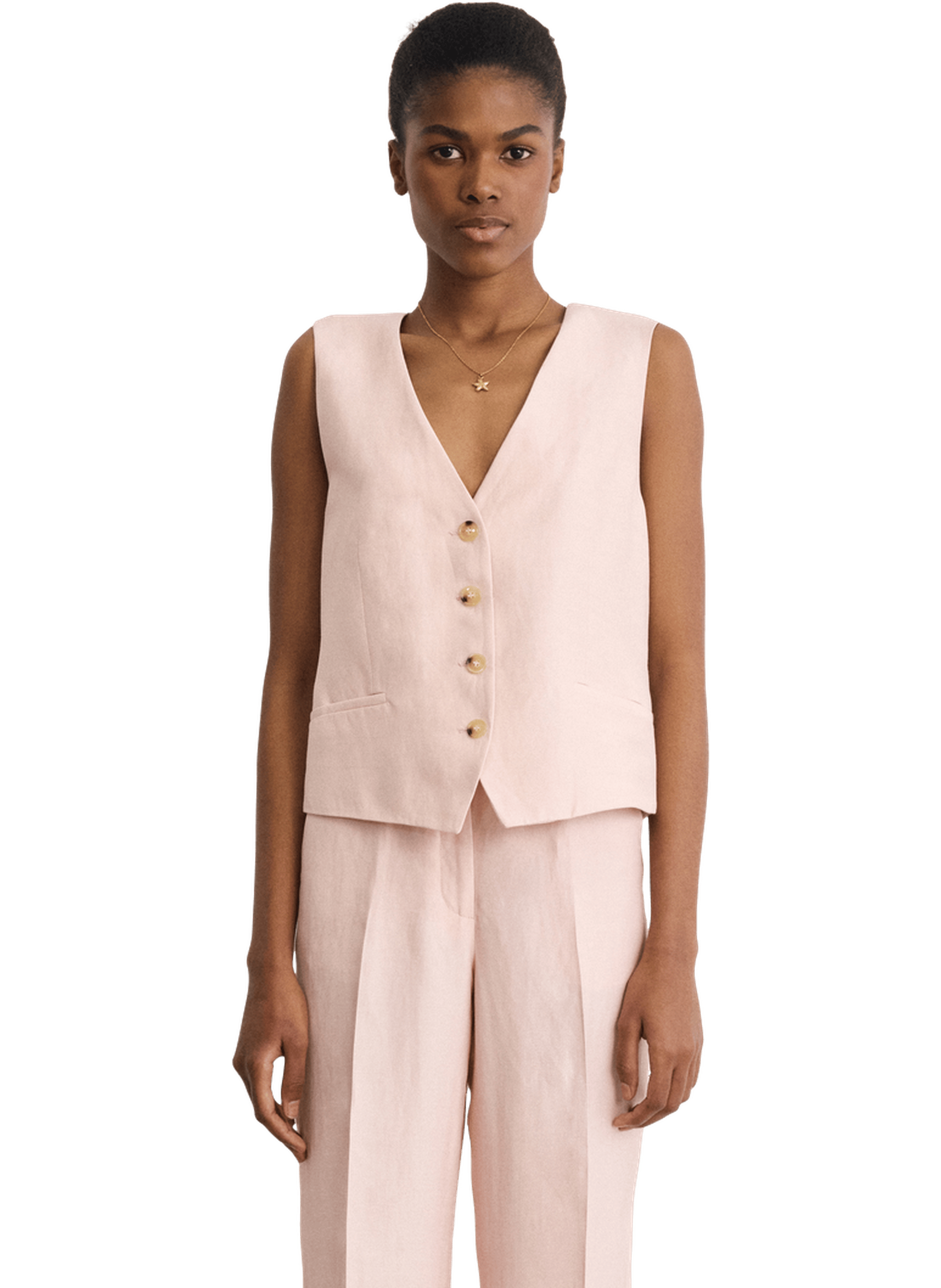 Gilet de tailleur sans manche - marina PABLO Rose