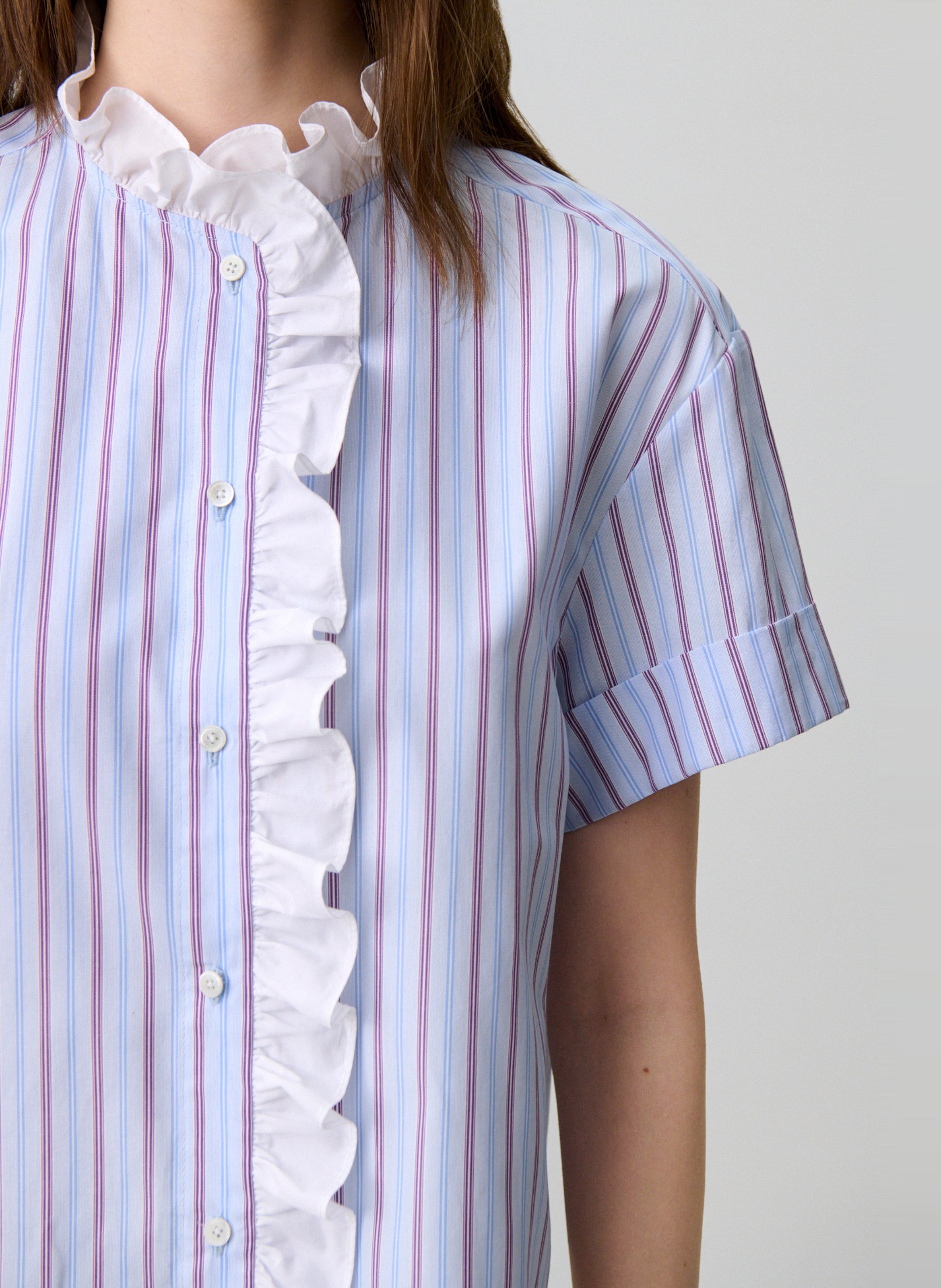 Chemise droite à rayures en coton CLAUDIE PIERLOT Multicolore