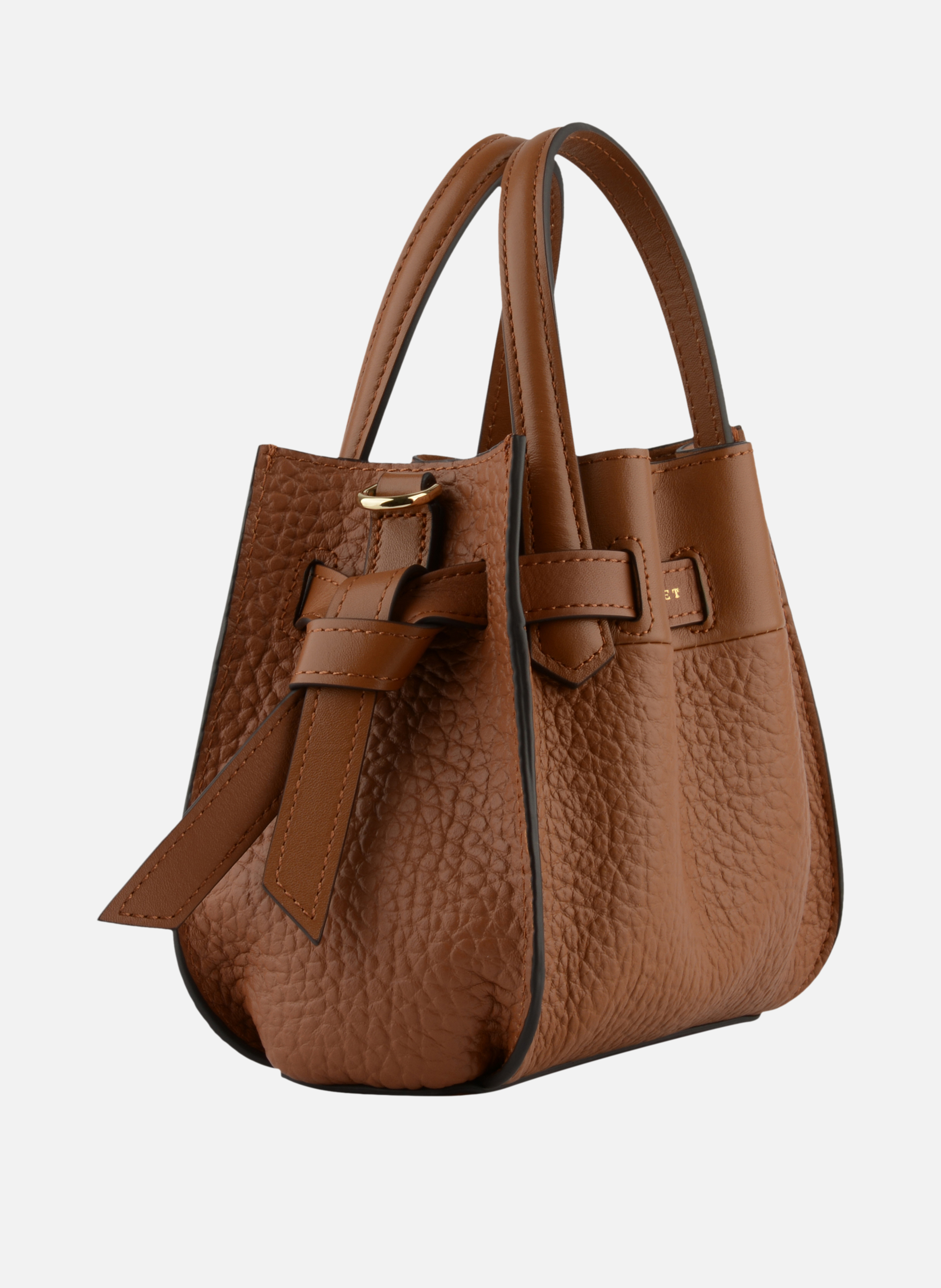 Blossom | sac à main nano en cuir de vachette | Marron POURCHET Femme