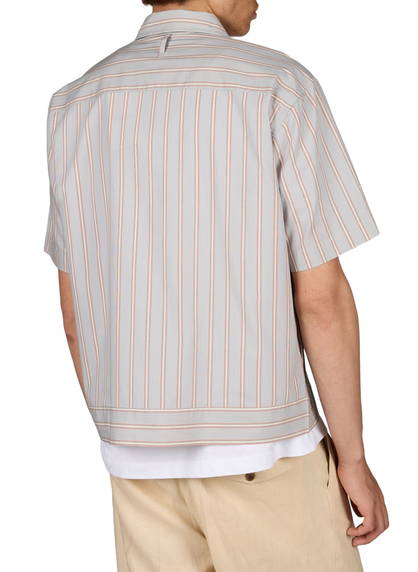 Reed striped shirt in a blend of cotton and linen NN.07 Multicolour
