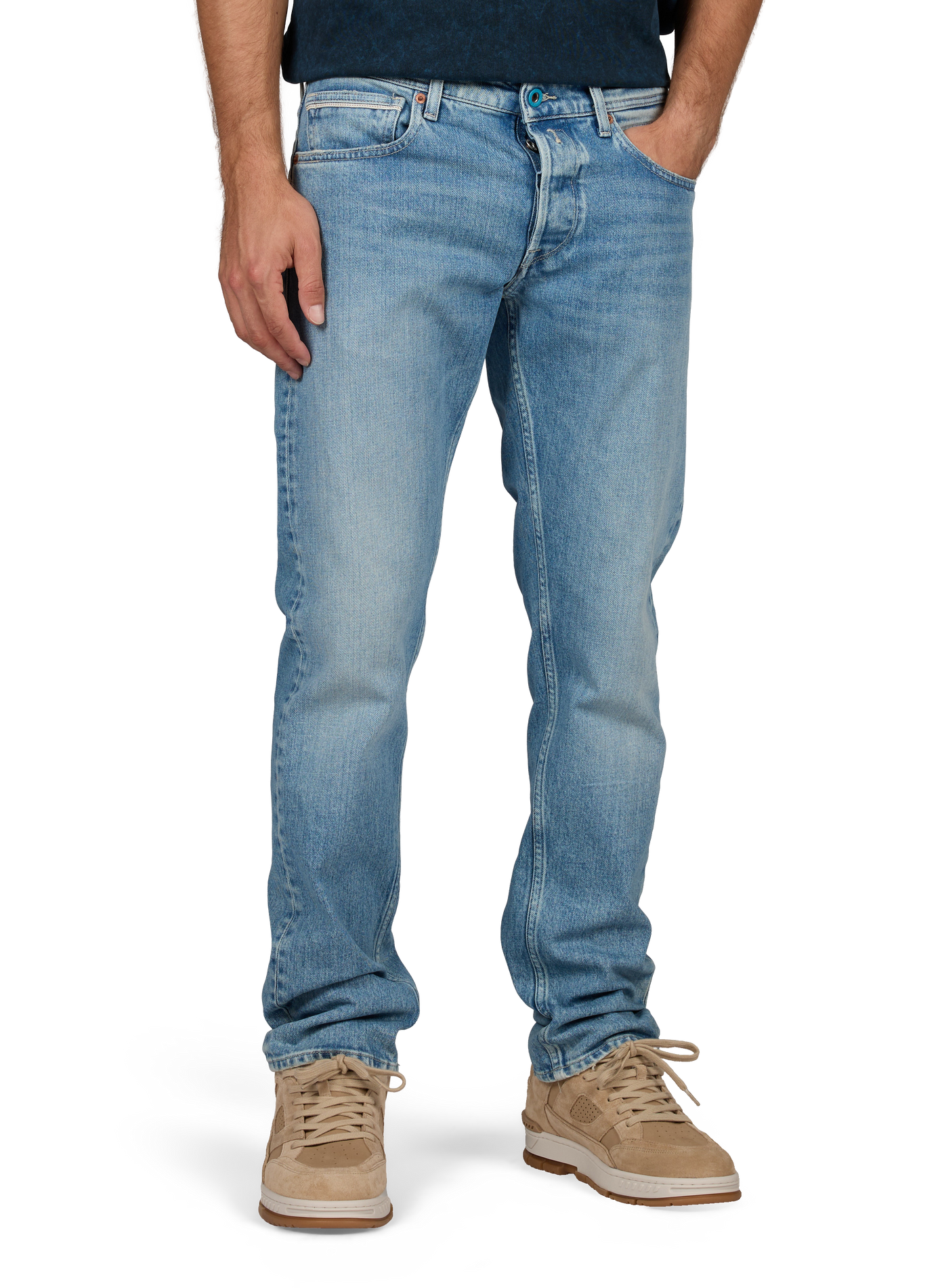 Grover straight fit jeans in blended cotton REPLAY Blue