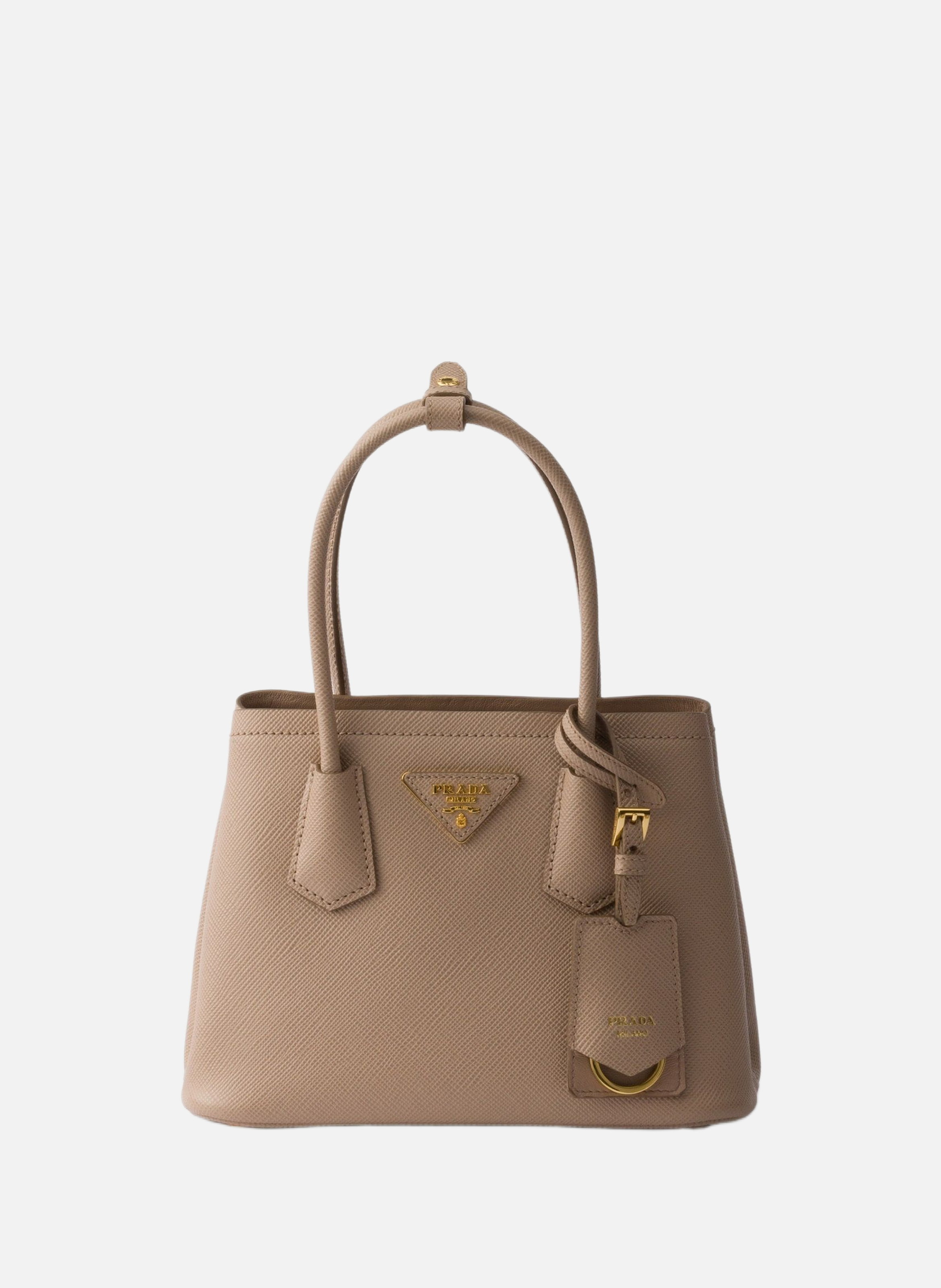Mini sac prada double en cuir saffiano PRADA Rose