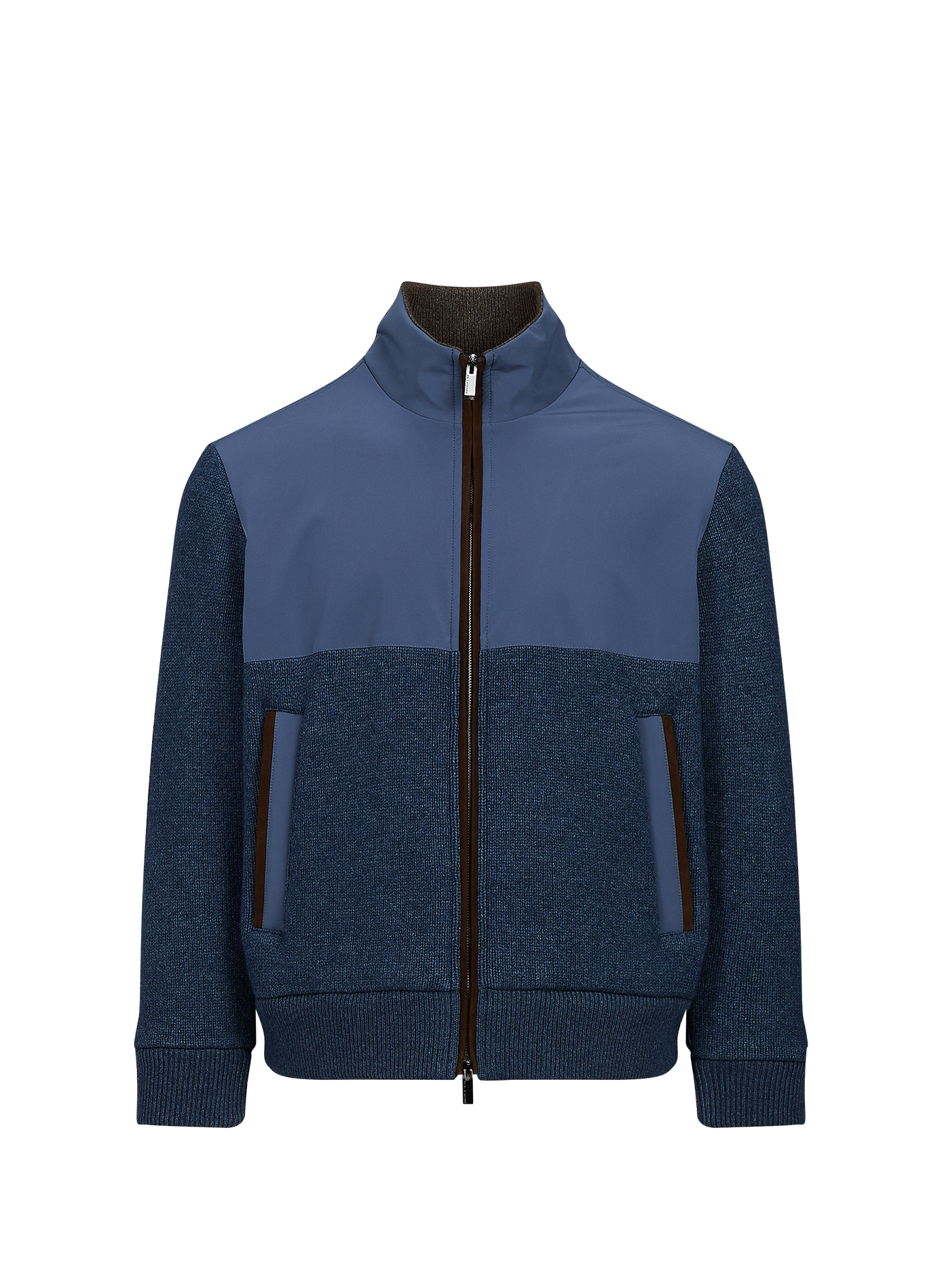 Gerade geschnittene Jacke mit Reißverschluss und Stehkragen PAUL & SHARK Blau