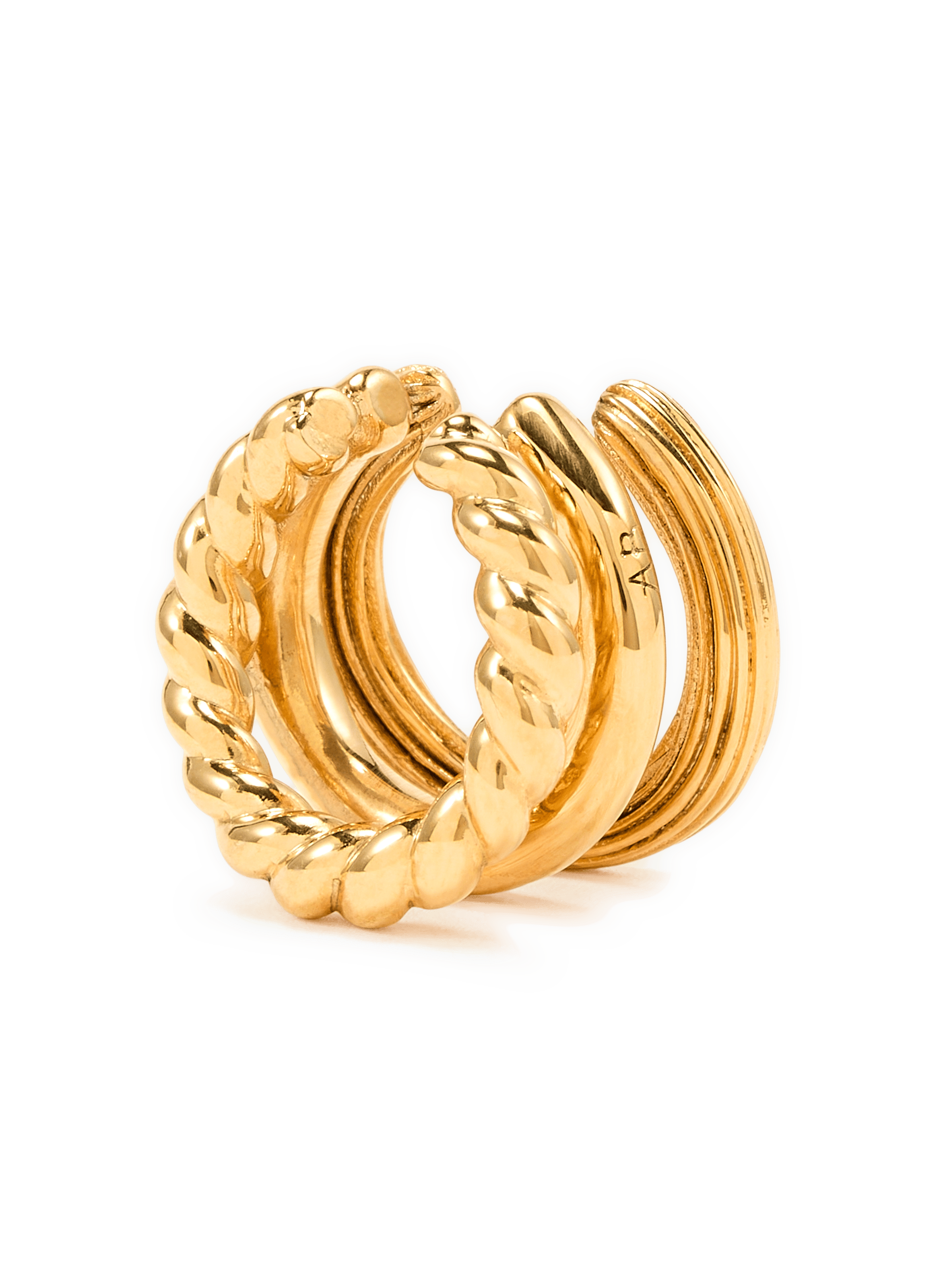 Twisted Single Ear Cuff AURELIE BIDERMANN Golden