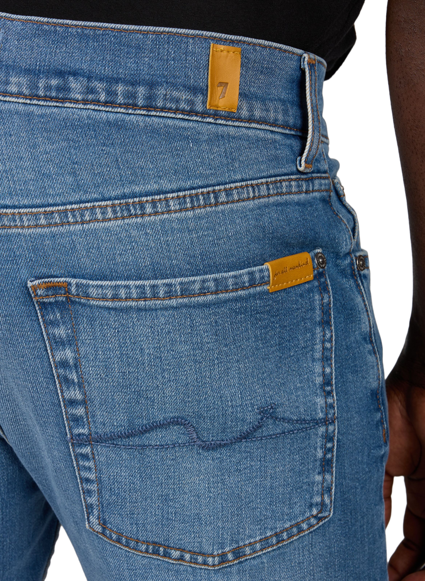 Gerader Jeans aus Baumwollmischung 7 FOR ALL MANKIND Blau