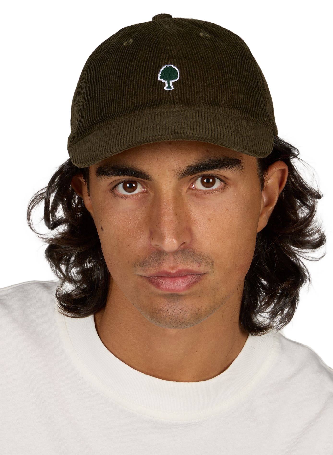 Cotton Corduroy Logo Cap FAGUO Green