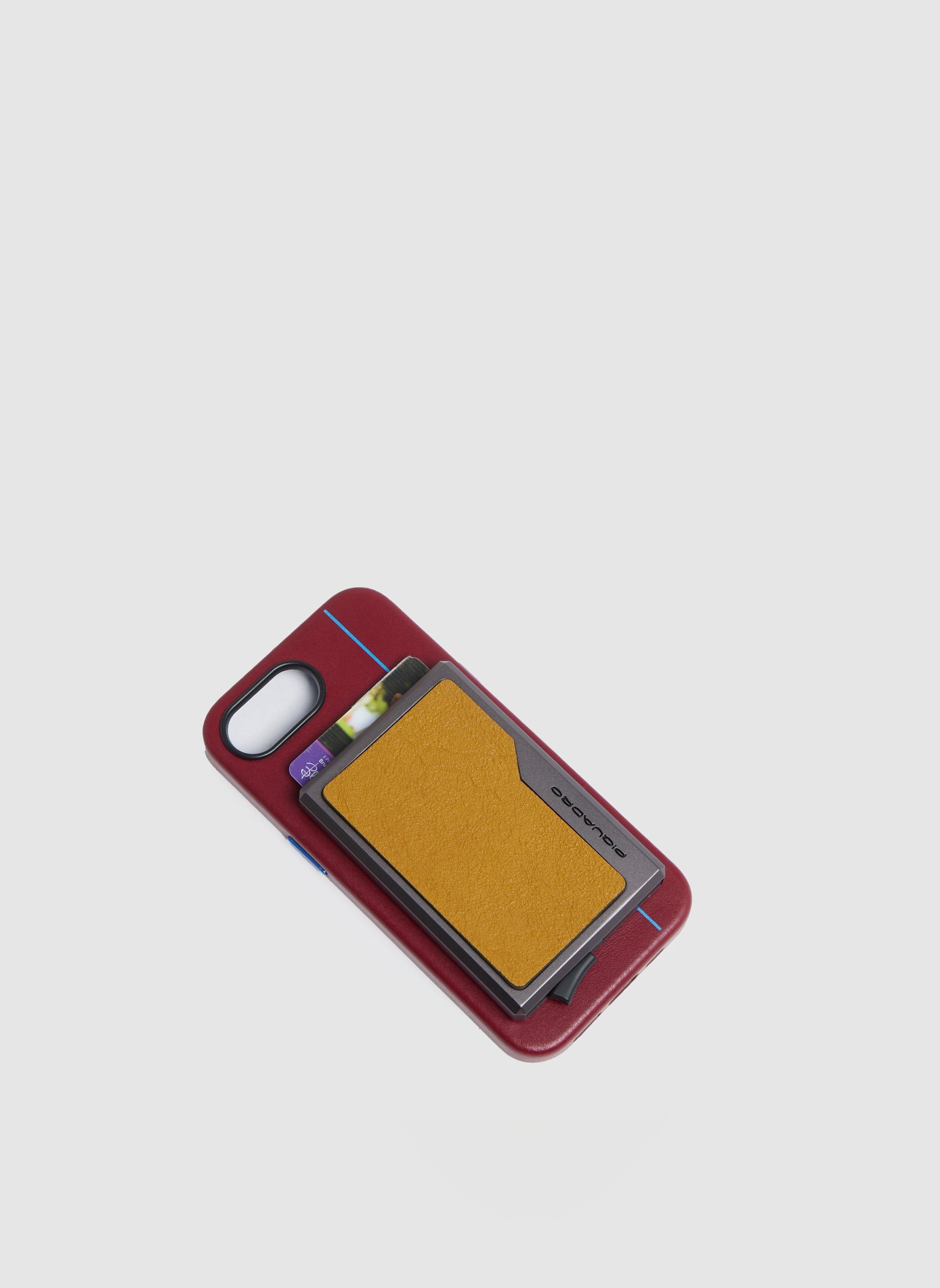 Porte-cartes automatique magsafe en aluminium PIQUADRO Jaune