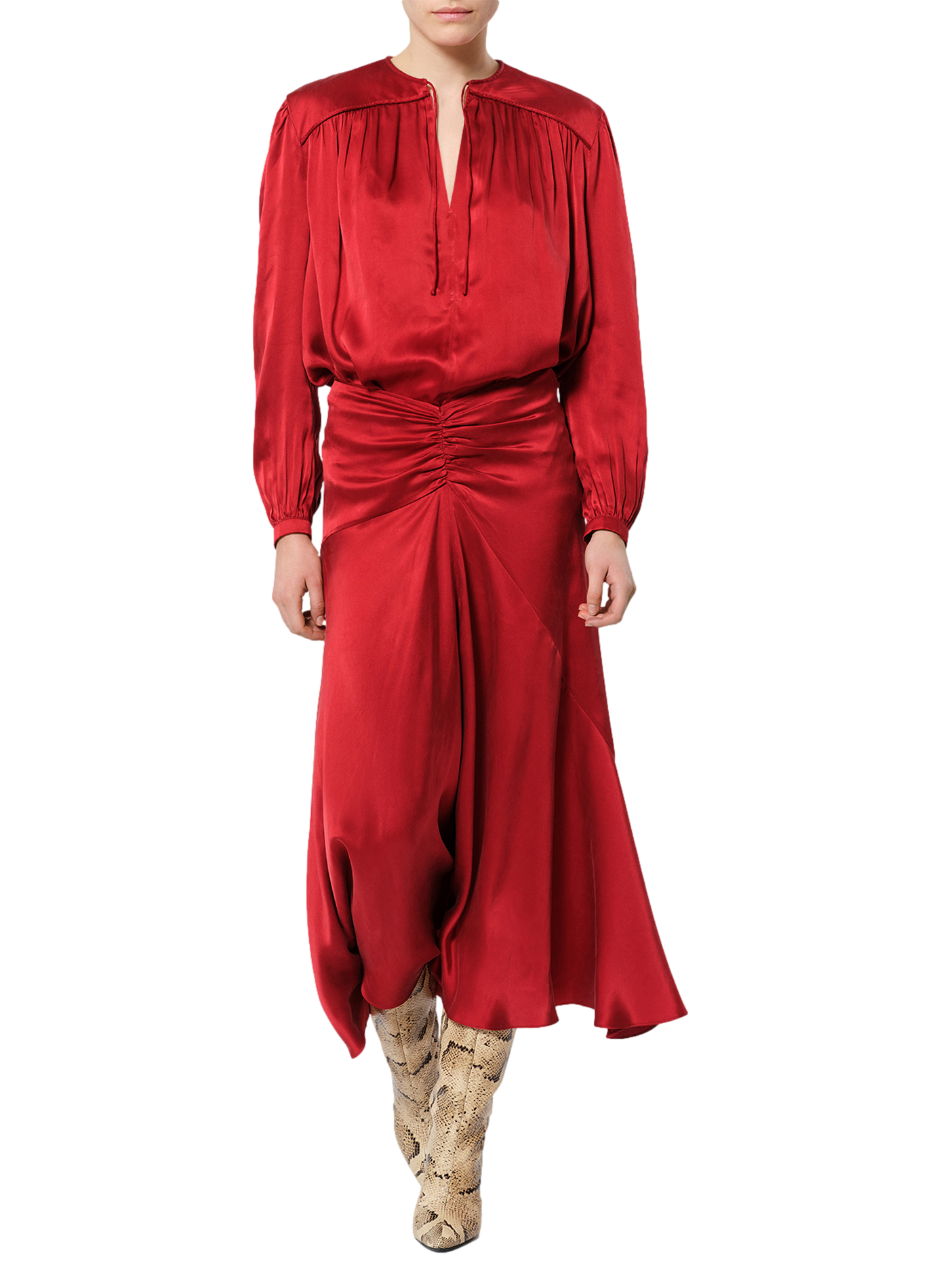 LARAYA Bluse aus fließendem Seidensatin ISABEL MARANT Rot