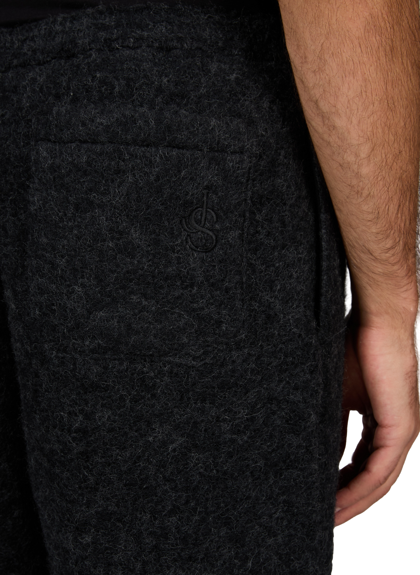 Straight-cut wool-blend trousers JIL SANDER Black