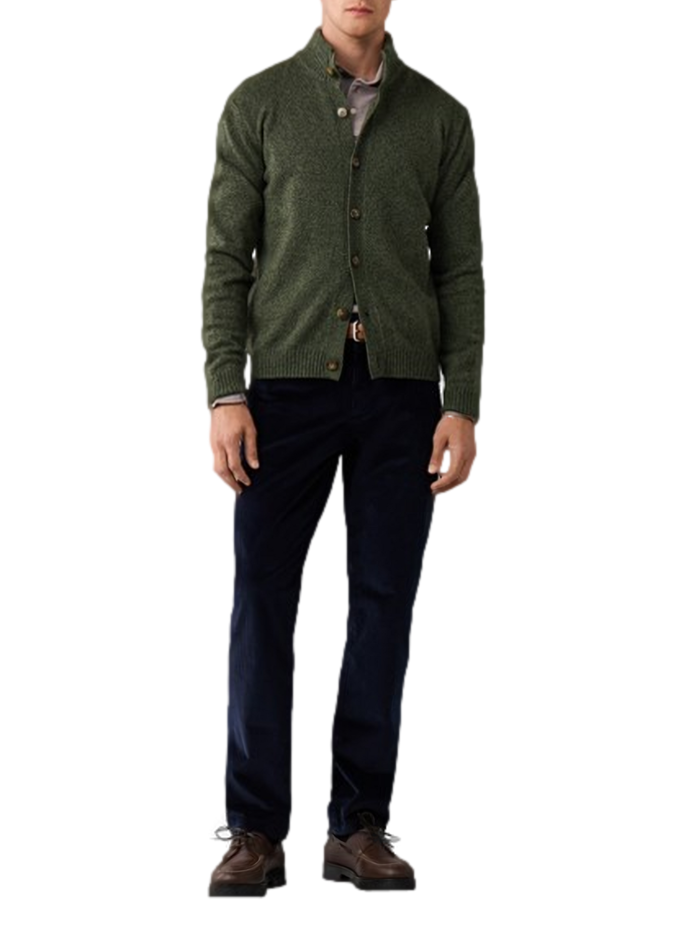 Fox patch cardigan FACONNABLE Khaki
