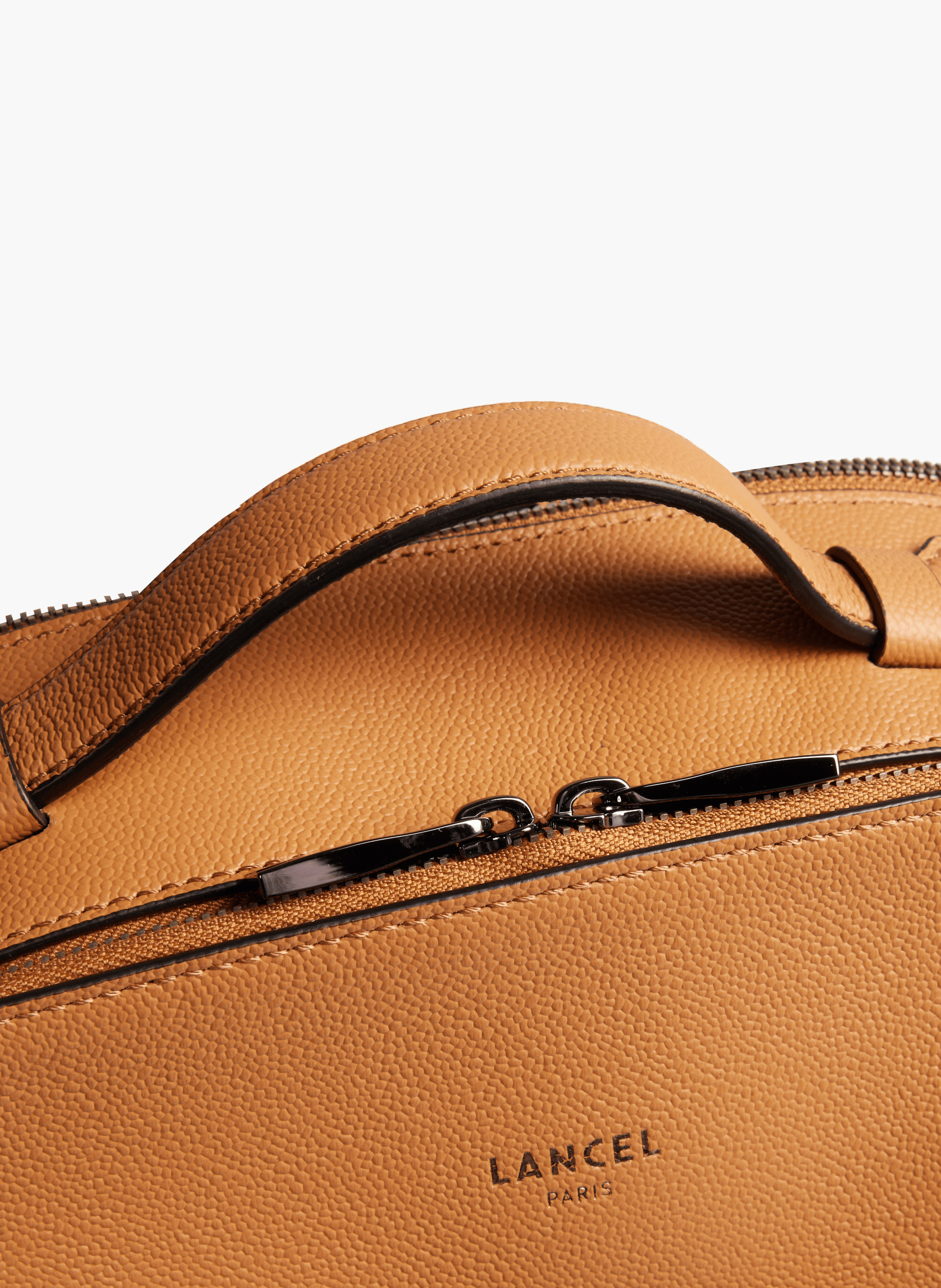 Sac à dos convertible 2 zip charlie de lancel en cuir LANCEL Marron