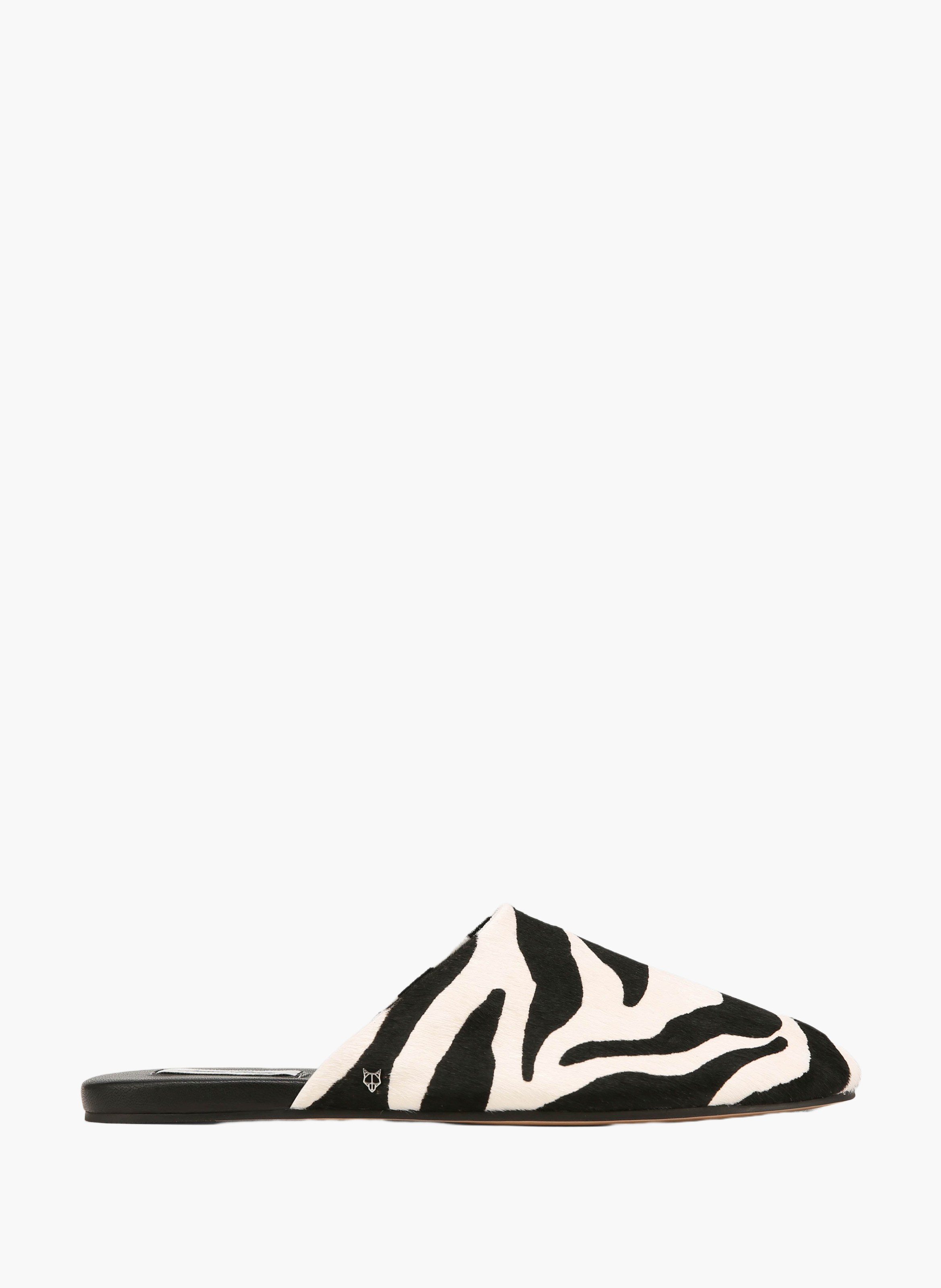 Mules bessette en cuir poulain NAKED WOLFE Rayé