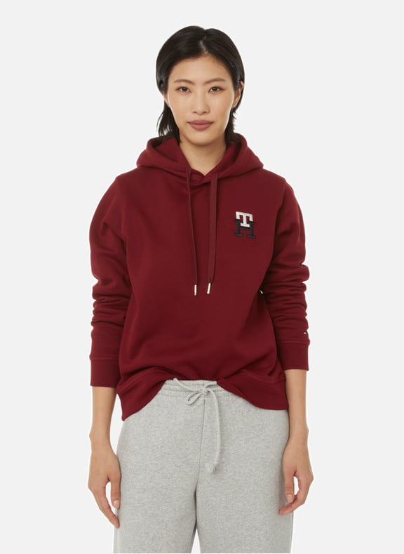 Cotton-blend hoodie Red by TOMMY HILFIGER TOMMY HILFIGER Cotton-blend hoodie Red