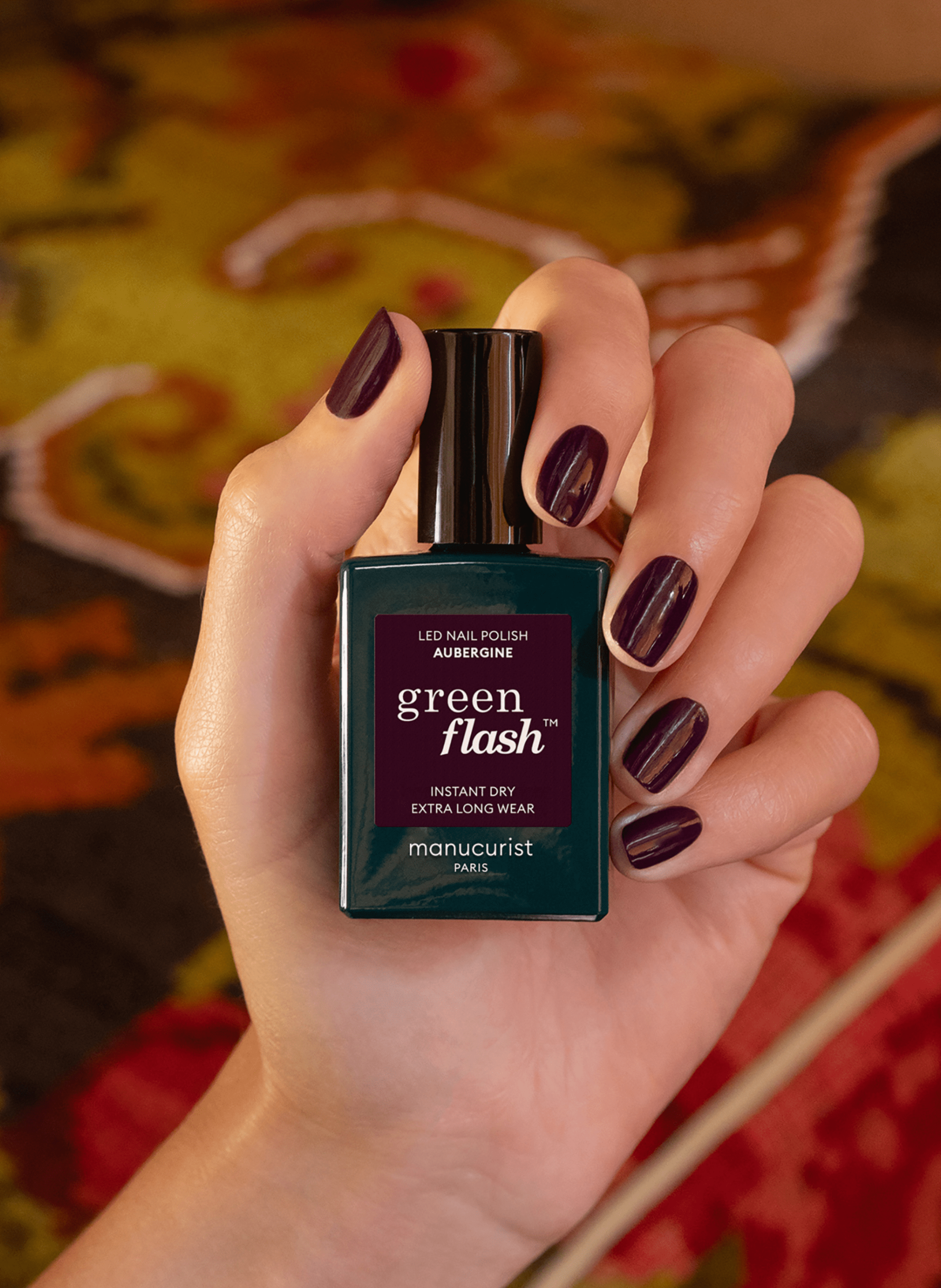 Green Flash Nail Polish MANUCURIST Aubergine