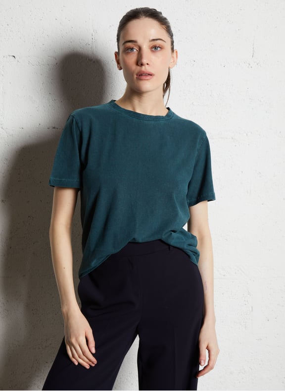 Tee-shirt droit manches courtes alizee Vert by MAISON 123 MAISON 123 Tee-shirt droit manches courtes alizee Vert