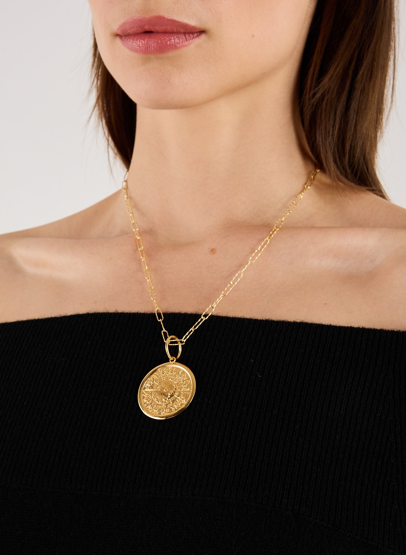 Collier Shield of Achilles HERMINA ATHENS Doré