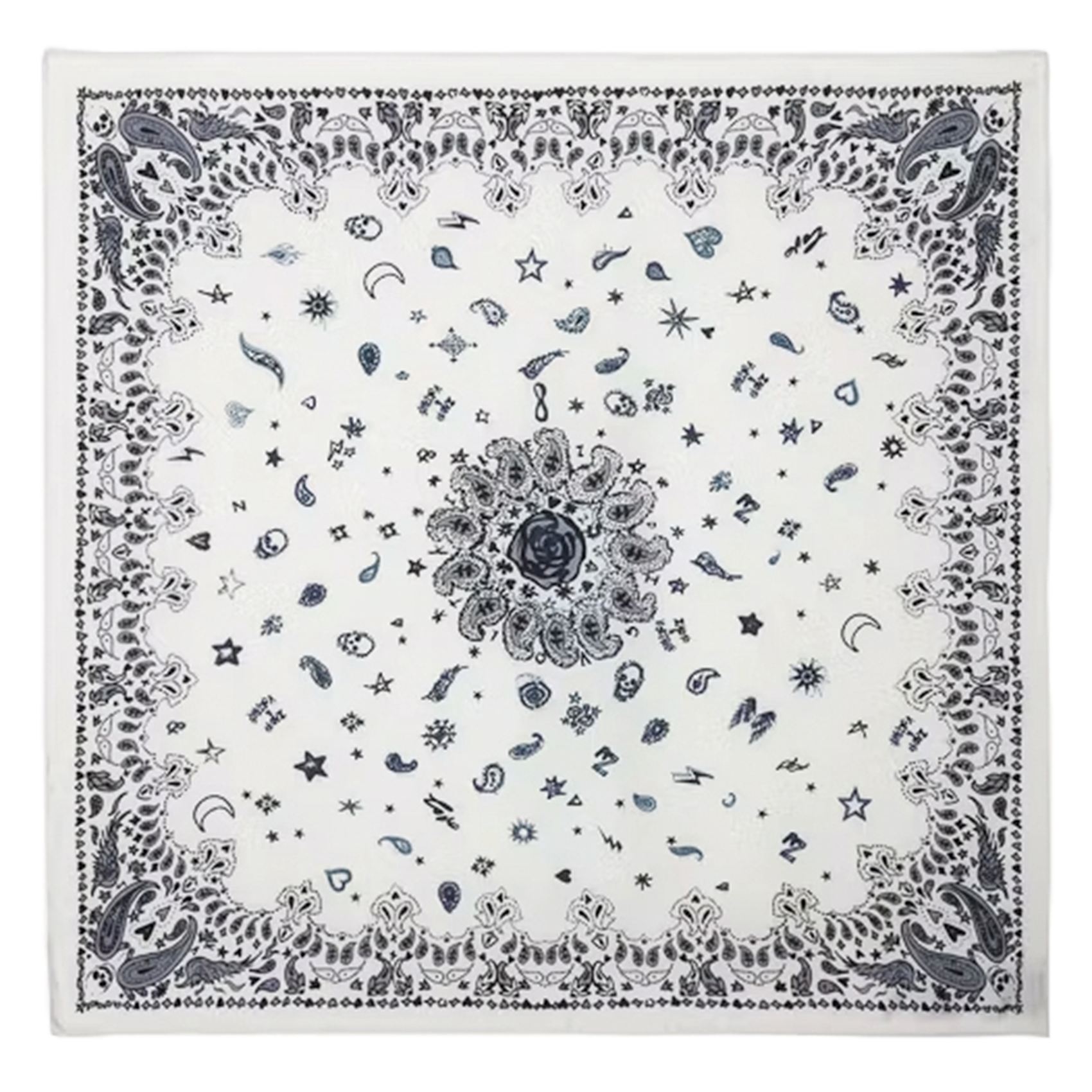 Foulard imprimé debbie 65 ZADIG&VOLTAIRE Bleu