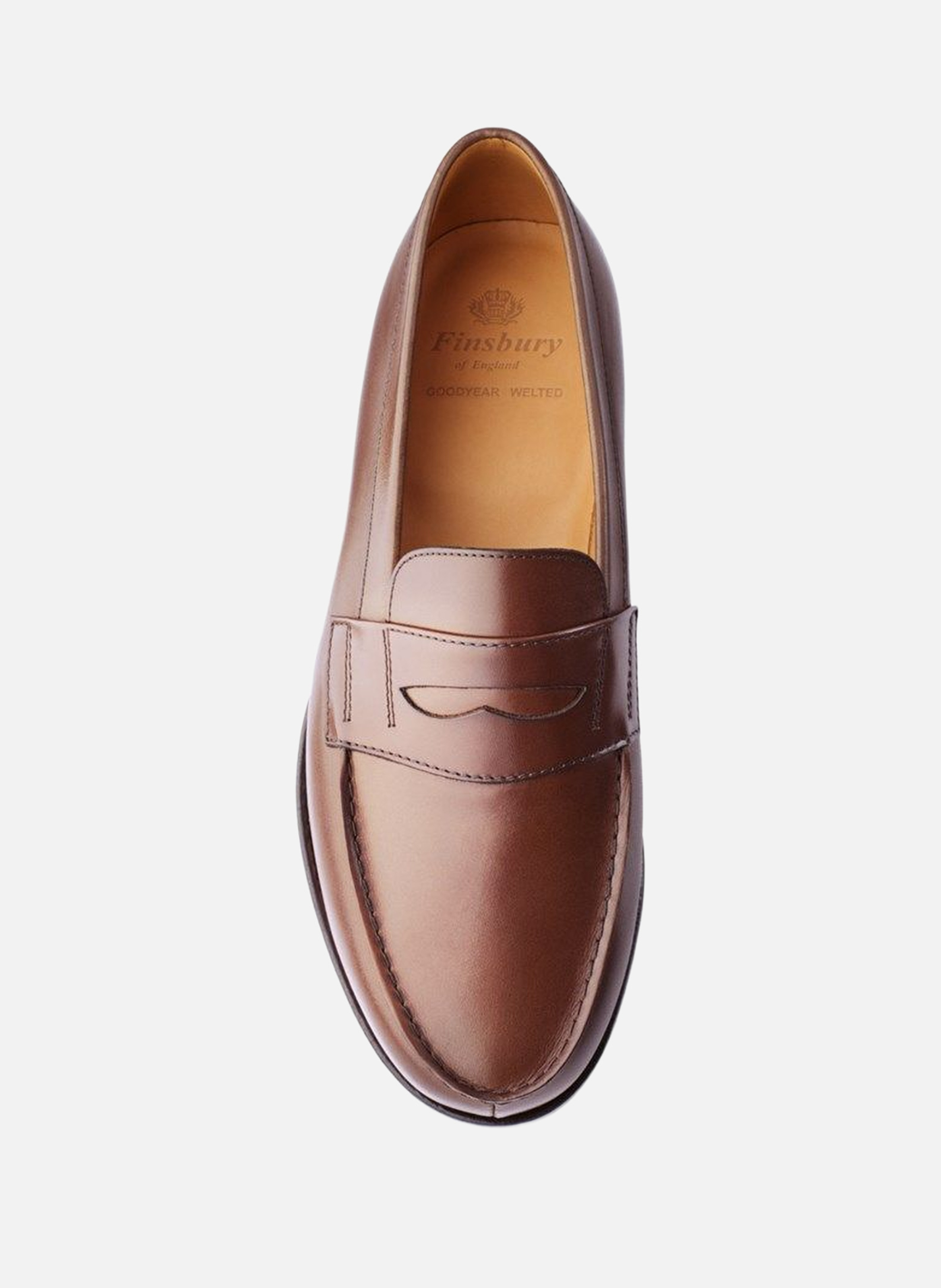 Mocassins cuir college 1986 FINSBURY Marron