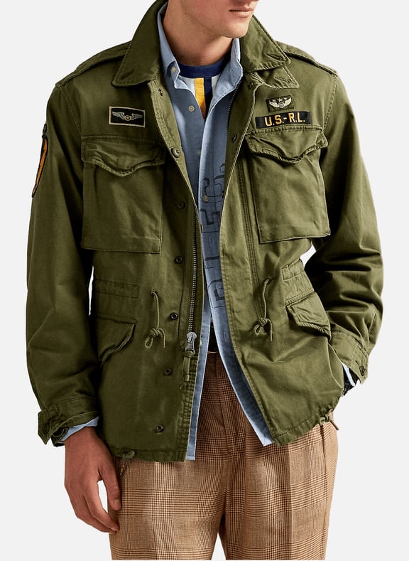 Blouson droit en coton Vert by POLO RALPH LAUREN POLO RALPH LAUREN Blouson droit en coton Vert