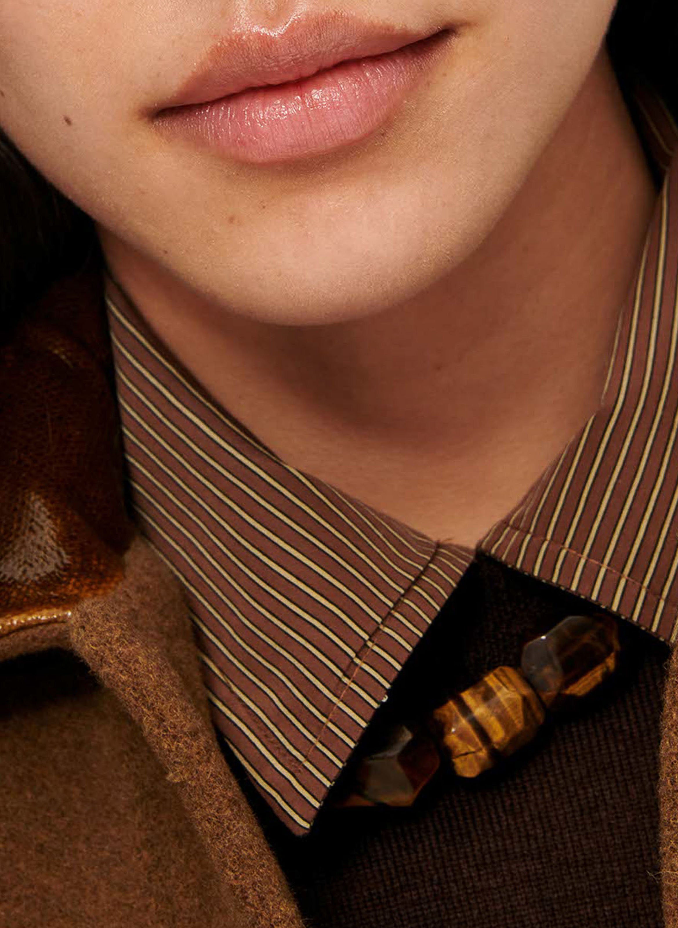 Manteau court col classique en laine mélangée edfinlay SESSUN Marron