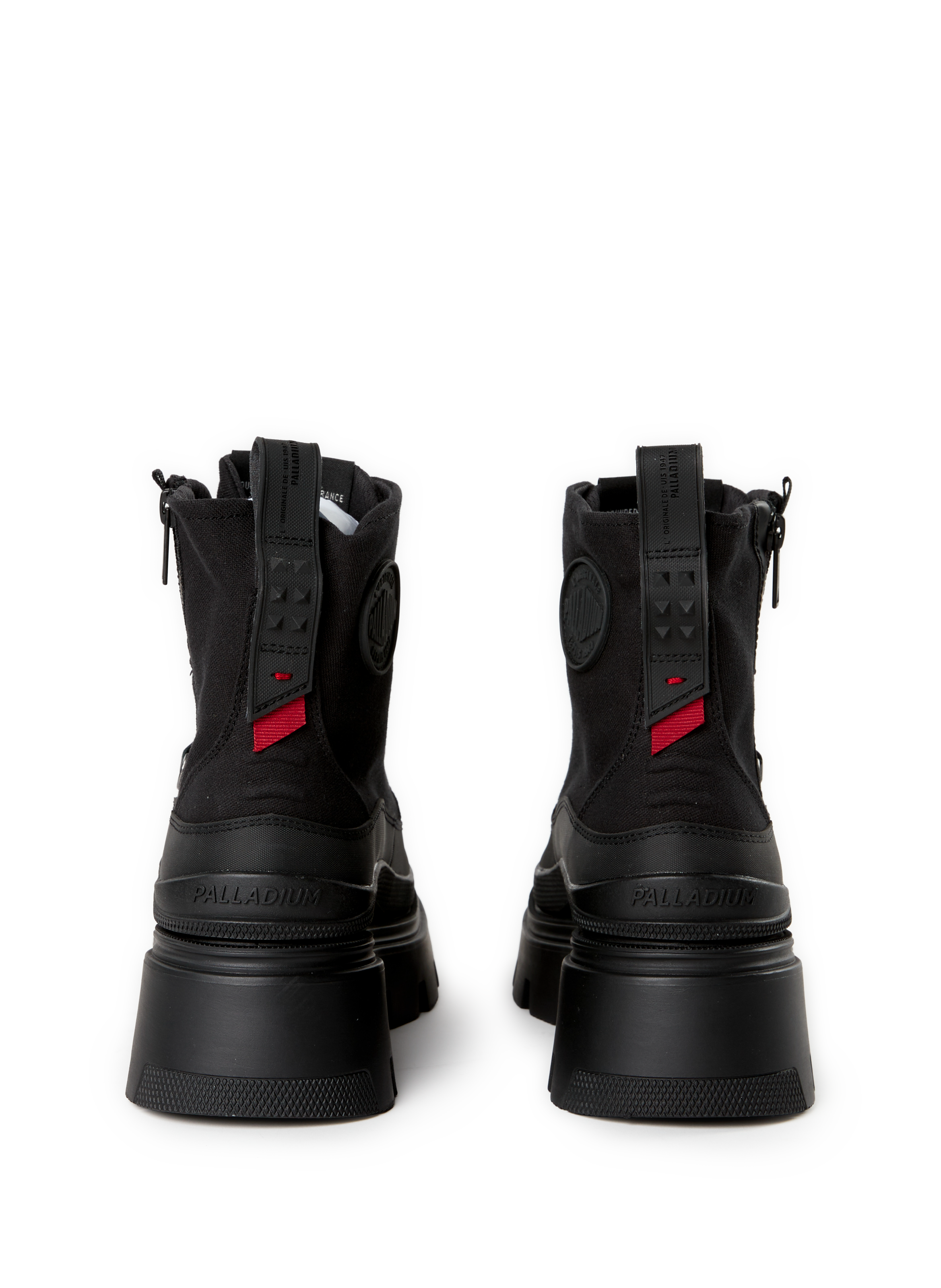 Cotton wedge ankle boots PALLADIUM Black