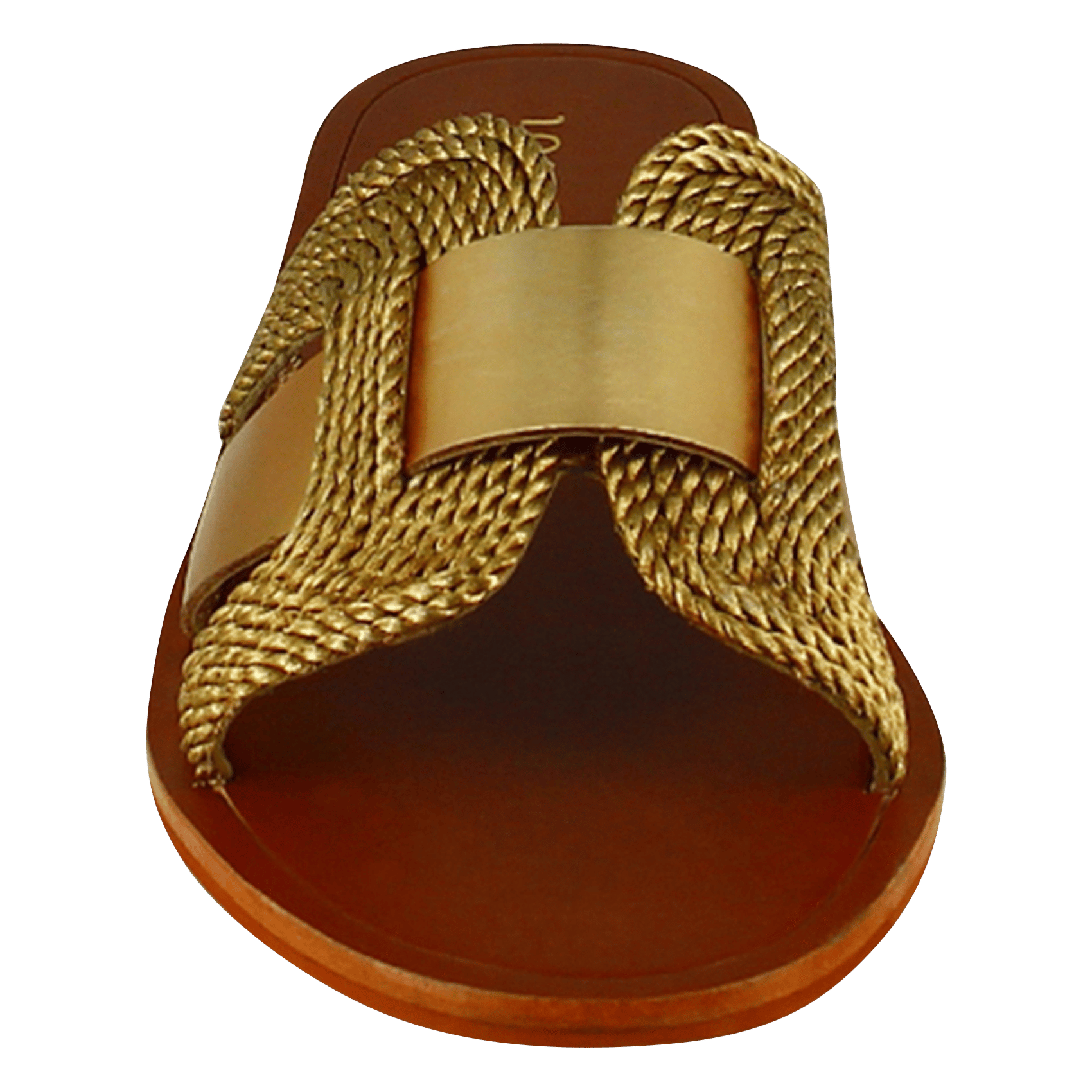 Sandales plates en cuir métallisé wilou JONAK Doré