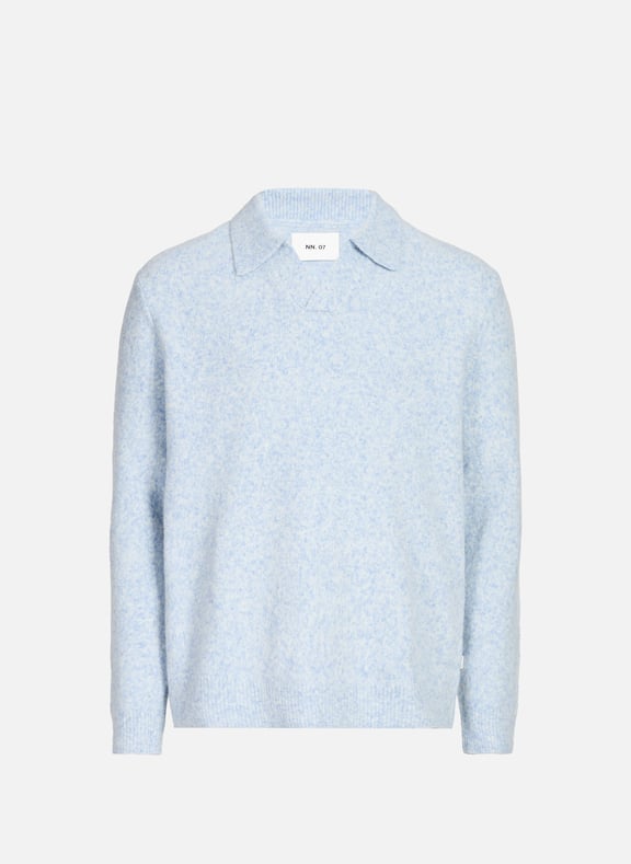 Mixed wool sweatshirt Blue by NN.07 NN.07 Mixed wool sweatshirt Blue