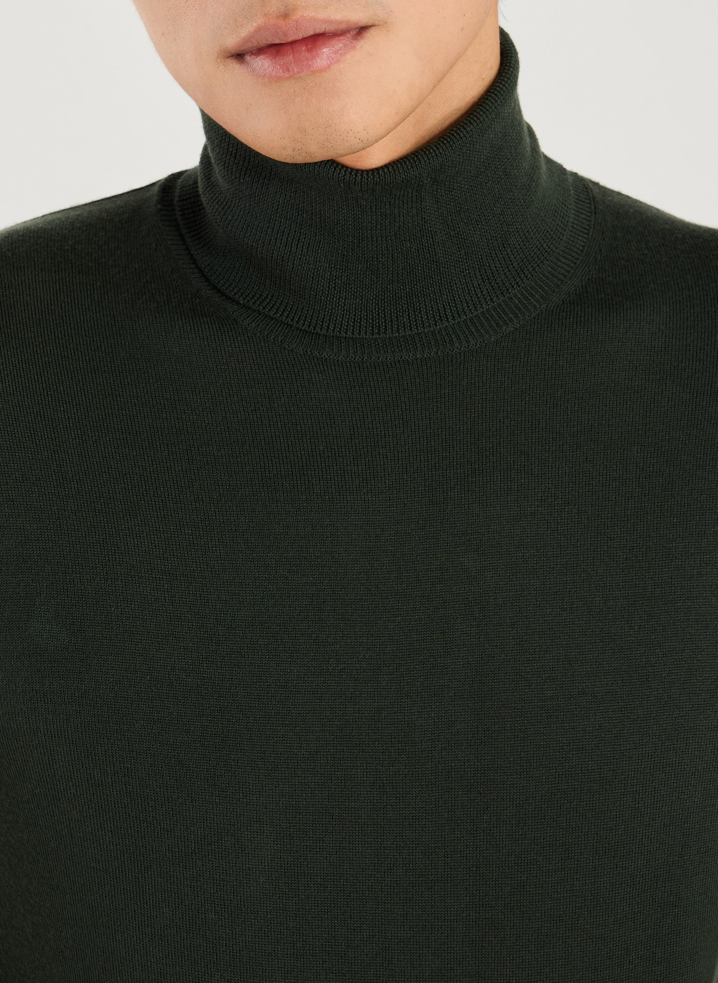 Merino wool round-neck jumper AU PRINTEMPS PARIS Khaki