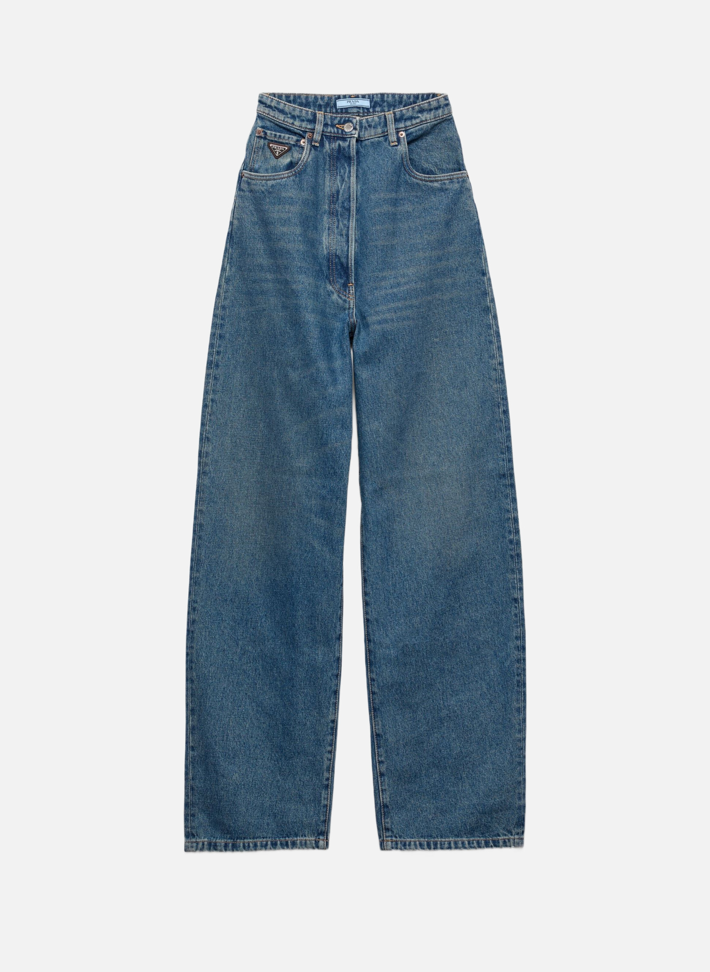 Pantalon en denim PRADA Bleu