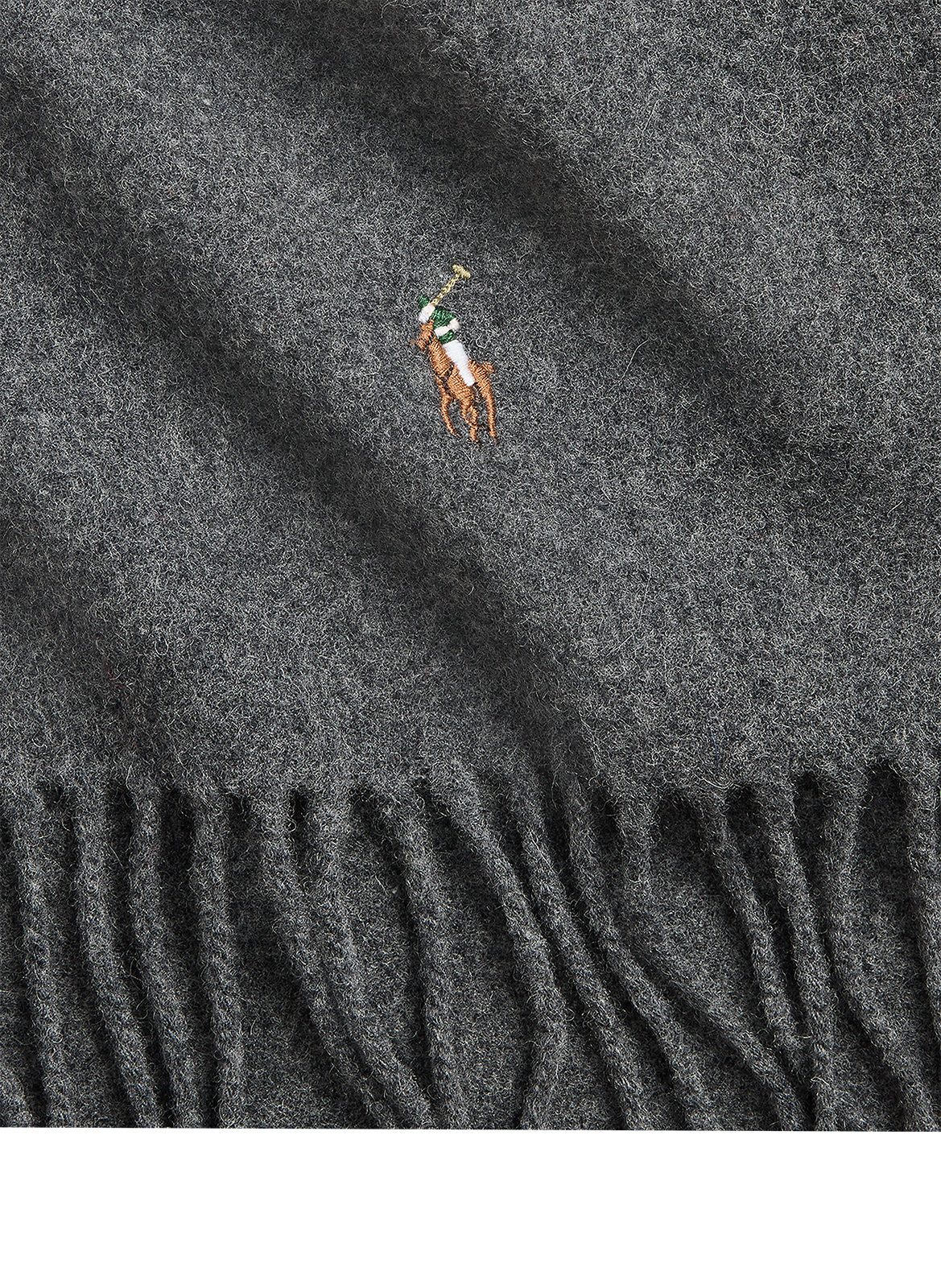 Scarf with a plain and checked appearance POLO RALPH LAUREN Grey