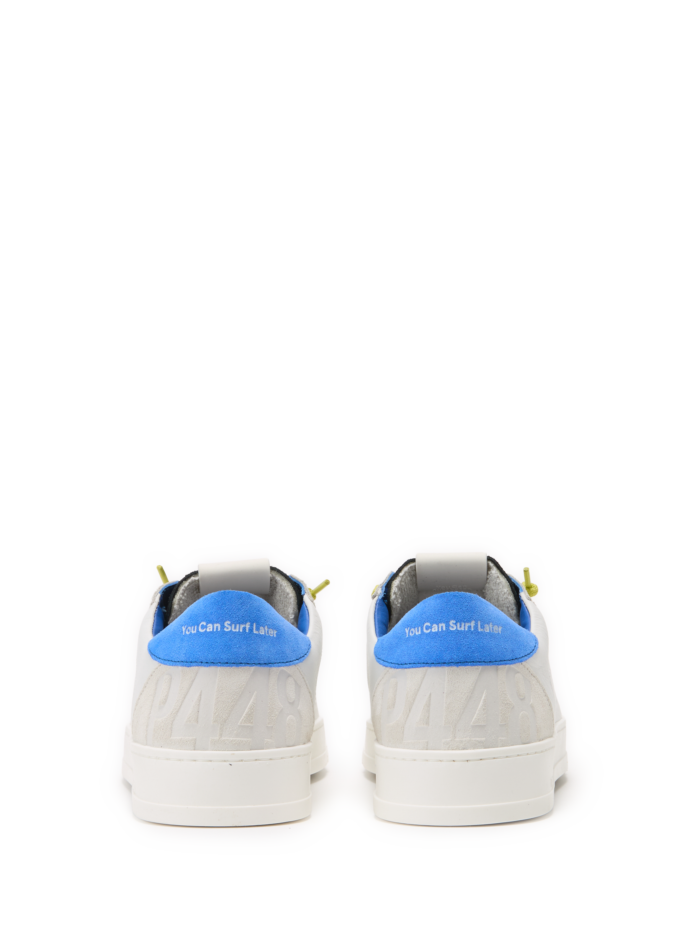 Bi-material sneakers P448 White