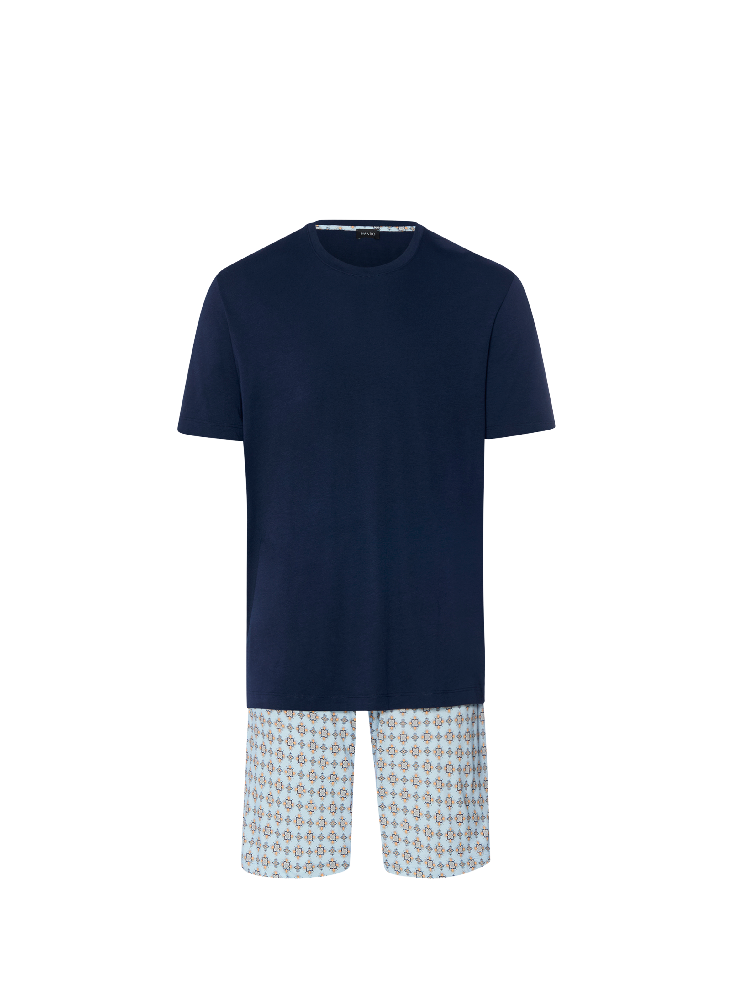 Short cotton blend pajama set HANRO Blue