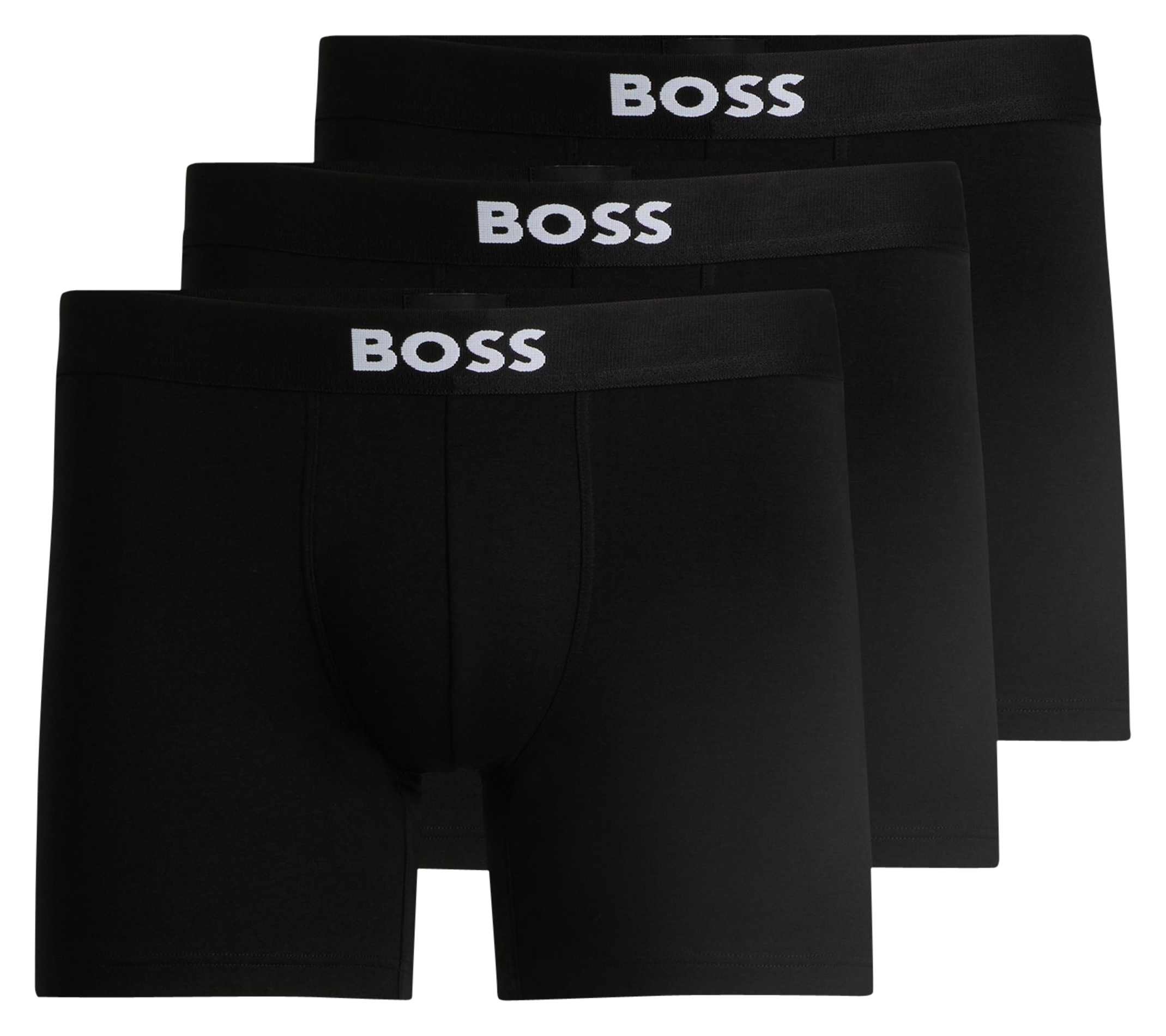 Lot de trois boxers en coton BOSS Noir