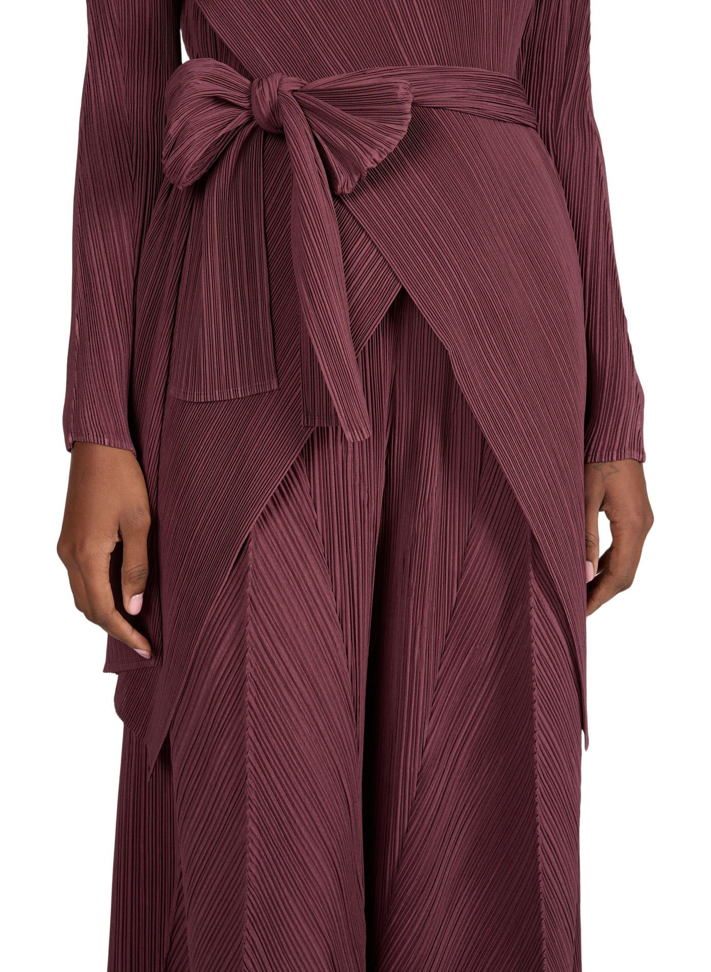 Pleated Jacket with Belt ADOLFO DOMINGUEZ Red