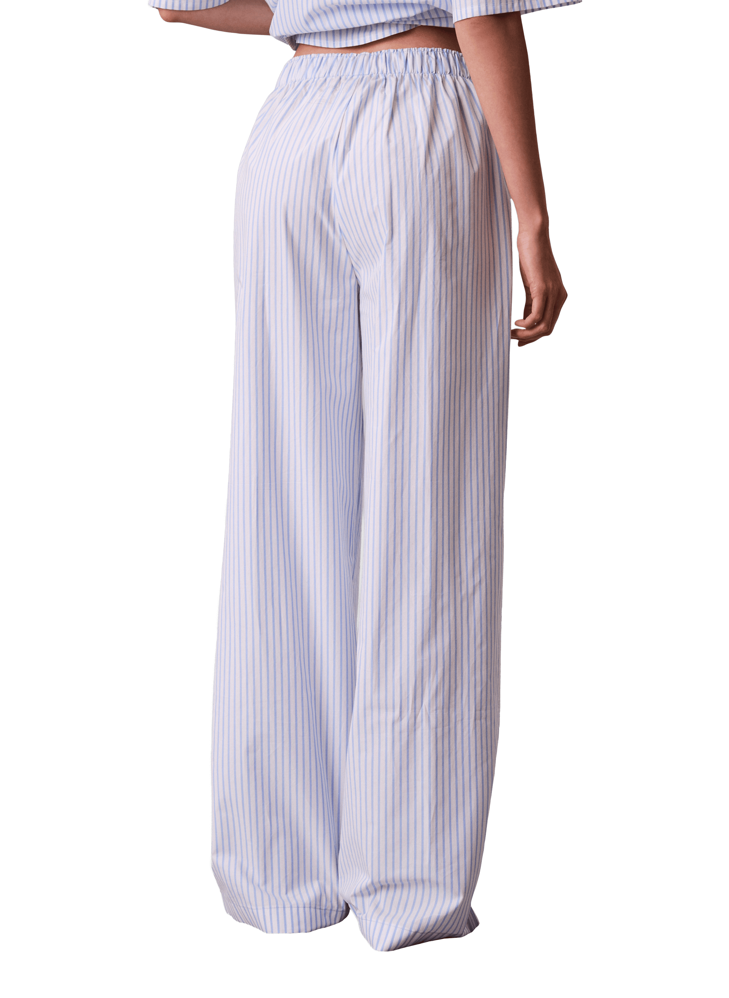 Wide striped cotton pajama pants CALVIN KLEIN Blue