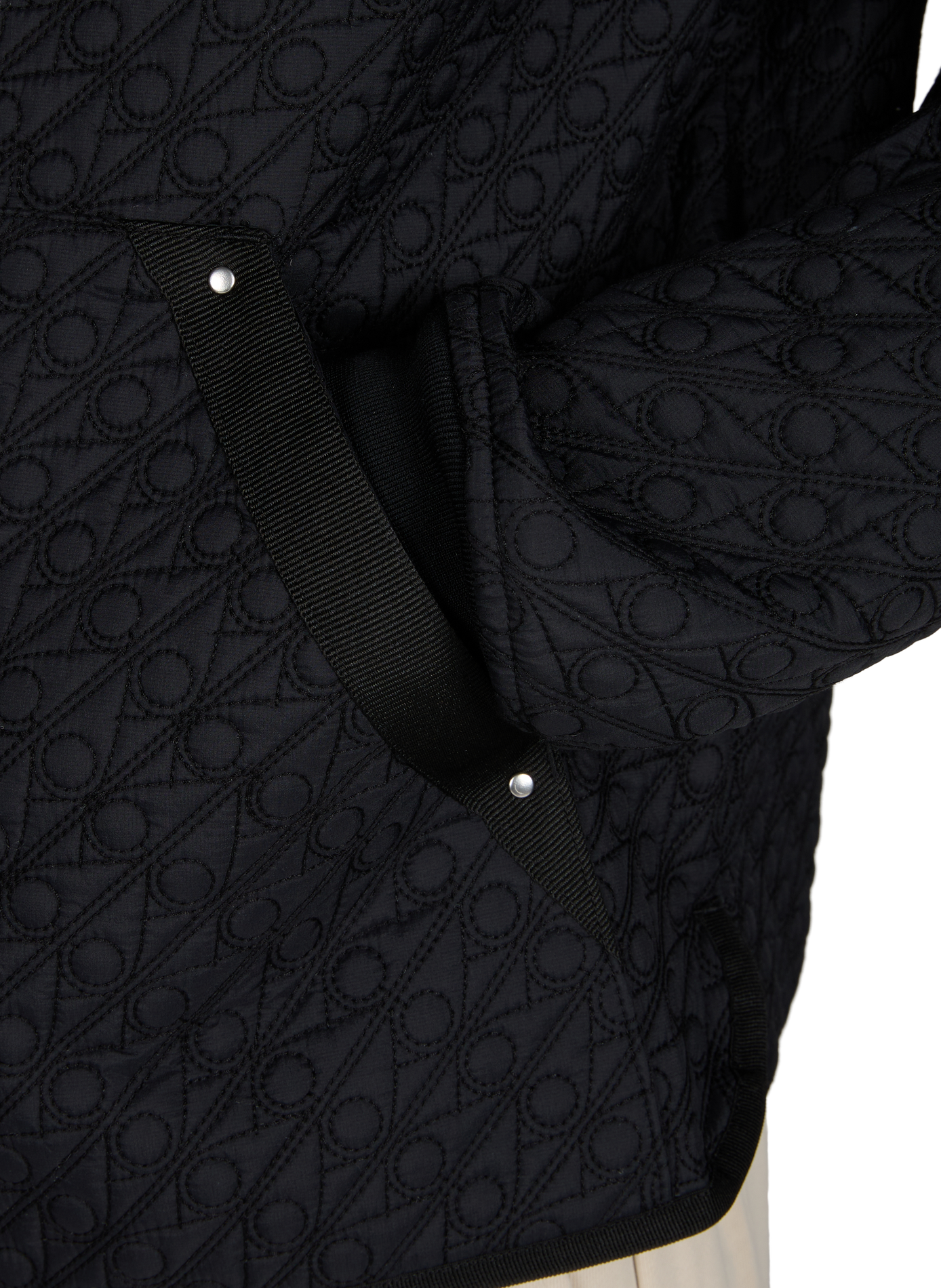 Logo-embroidered straight jacket MOOSE KNUCKLES Black