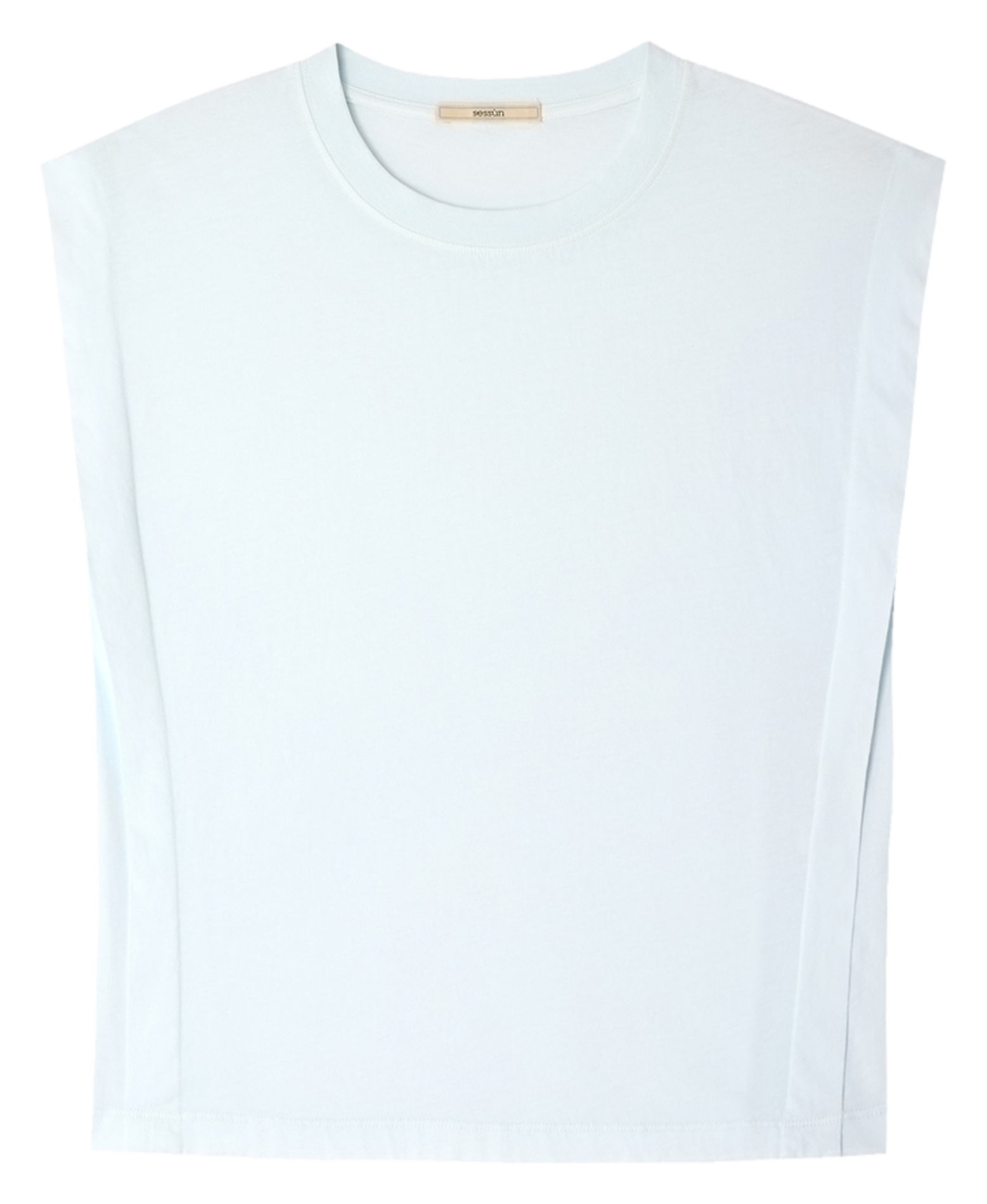 Tee-shirt col rond en coton orlando SESSUN Bleu