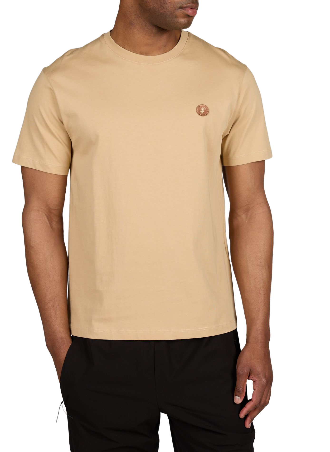 Gerader Baumwoll-T-Shirt Beige SAVE THE DUCK