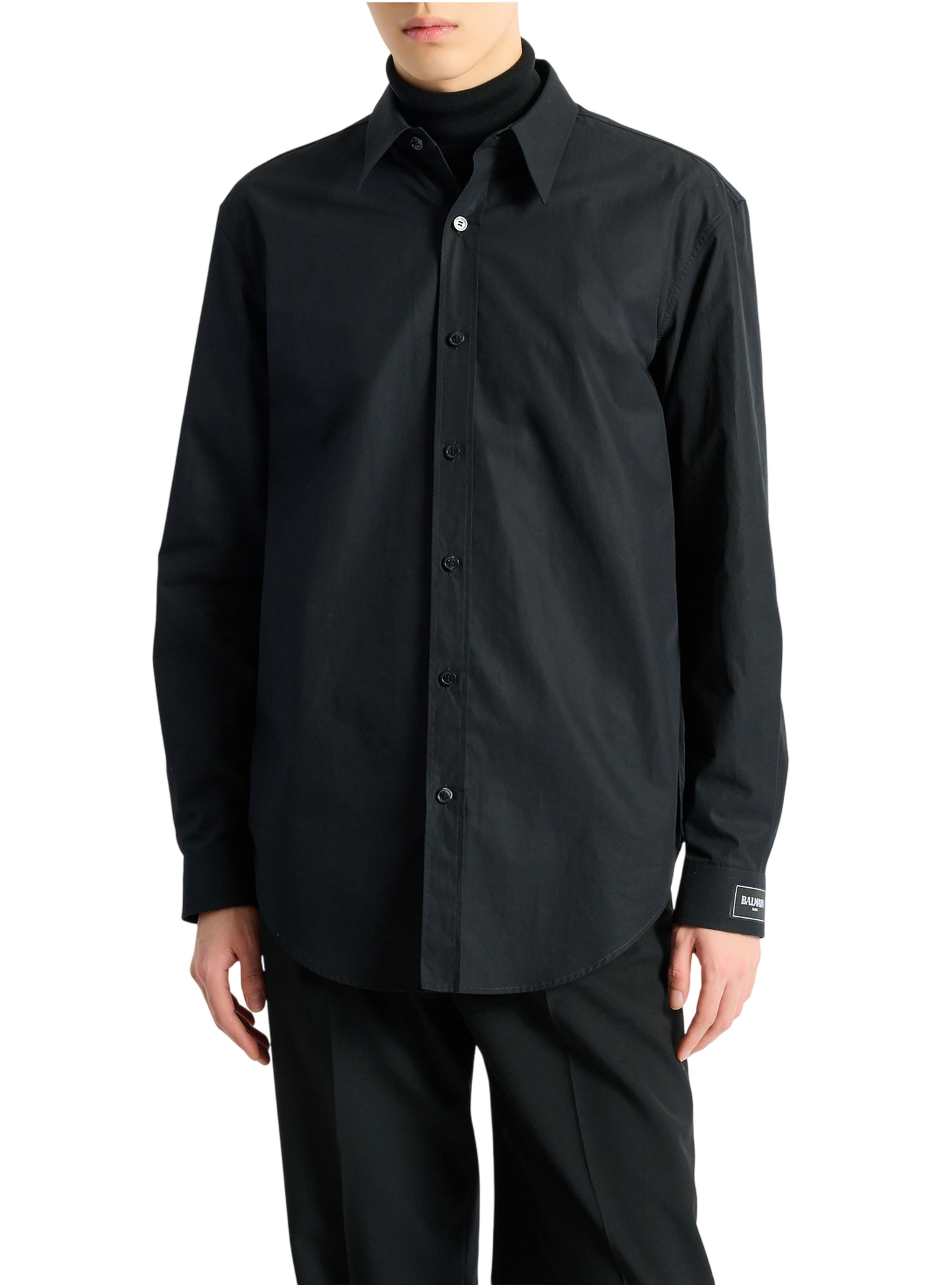 Chemise balmain paris en popeline de coton BALMAIN Noir