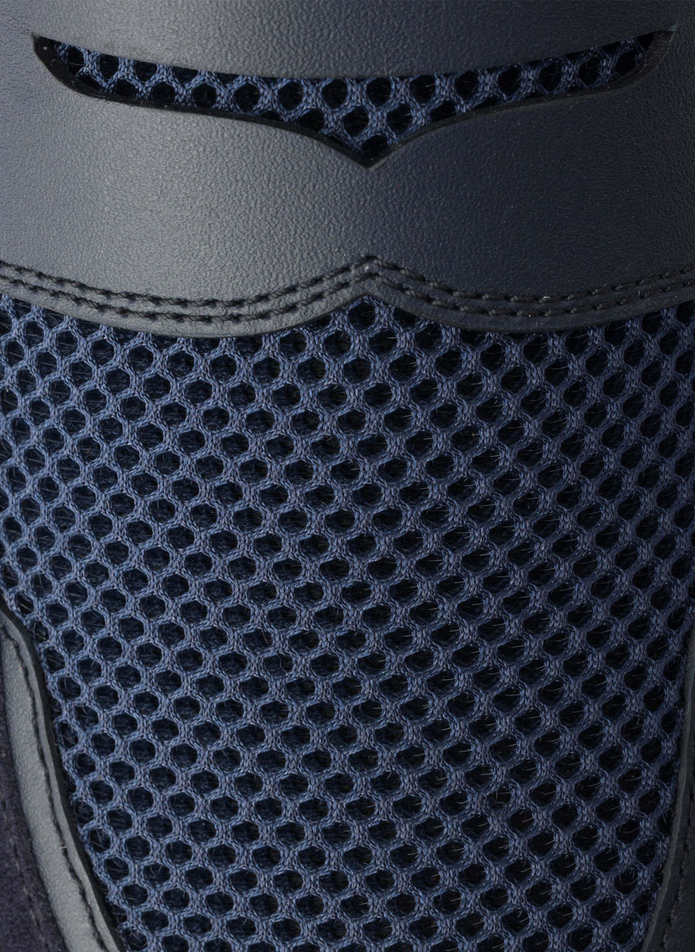 Mocassins prax en cuir et mesh PRADA Bleu