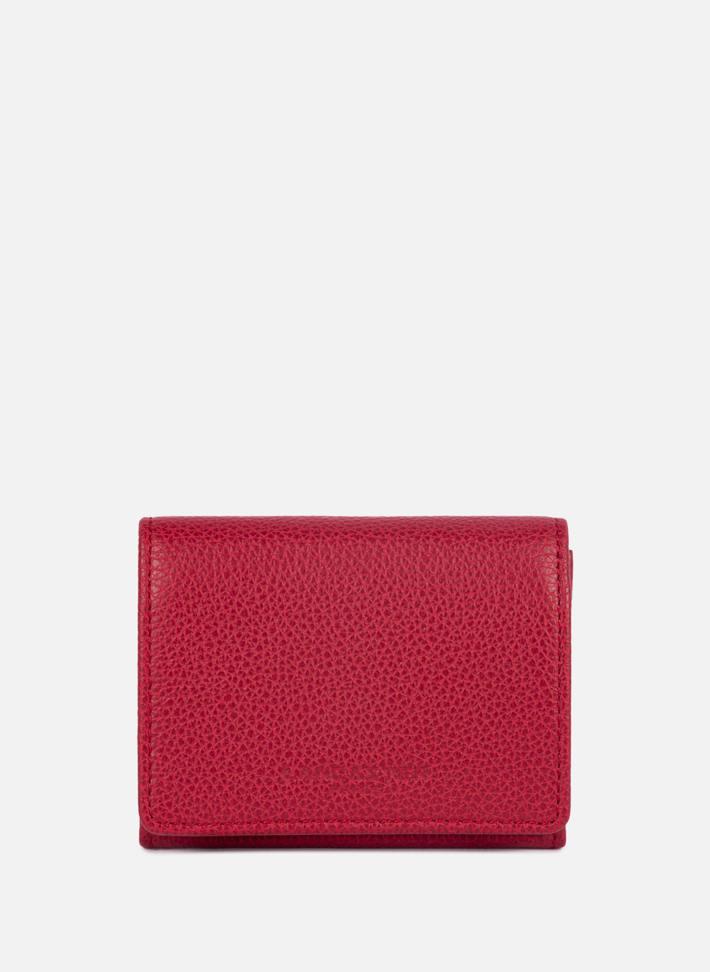 Porte-cartes - foulonné pm LANCASTER Rouge
