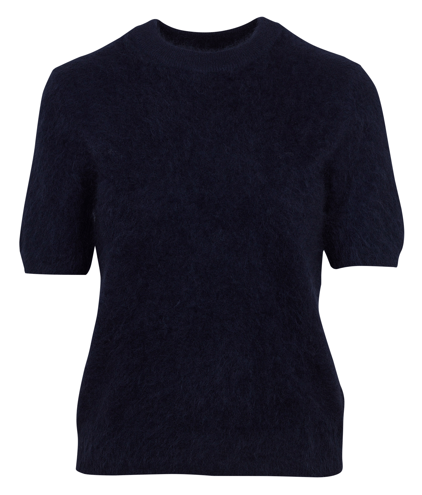 Pull droit col rond en cachemire IKKS Bleu