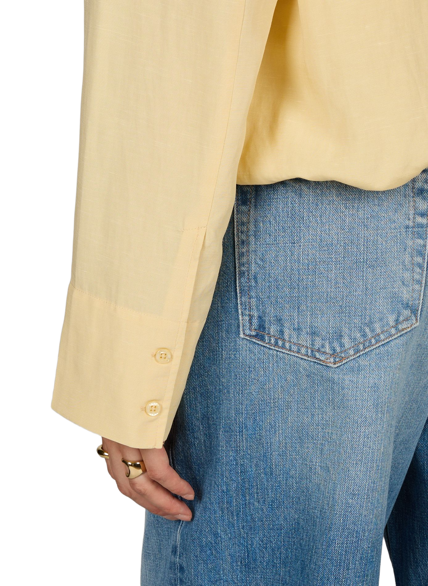 SADAPHNE plain fluid shirt | Yellow SAMSOE SAMSOE Women