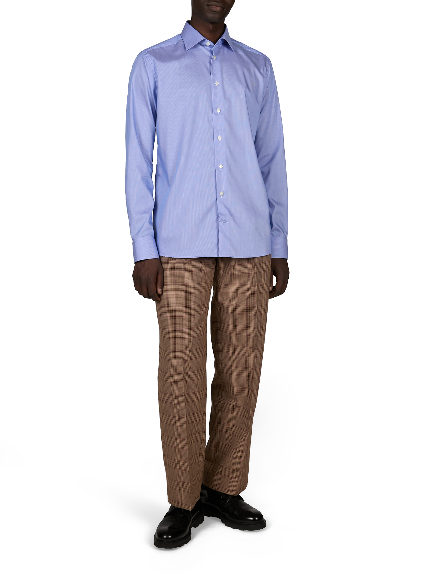 Slim-fit cotton shirt ETON Blue