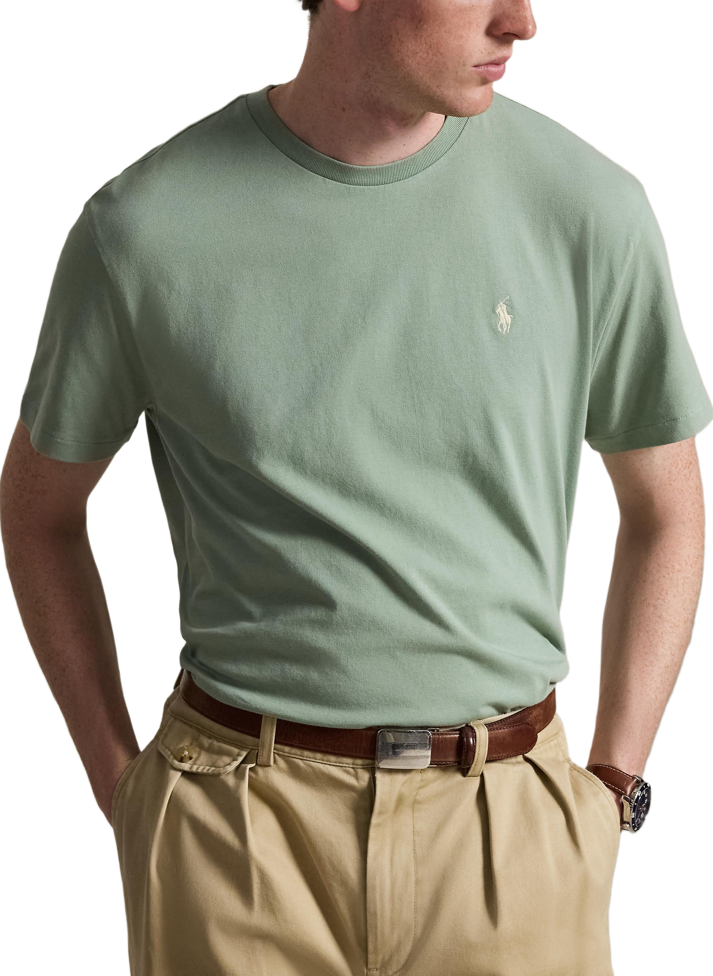 T-shirt manches courtes à logo en coton POLO RALPH LAUREN Vert