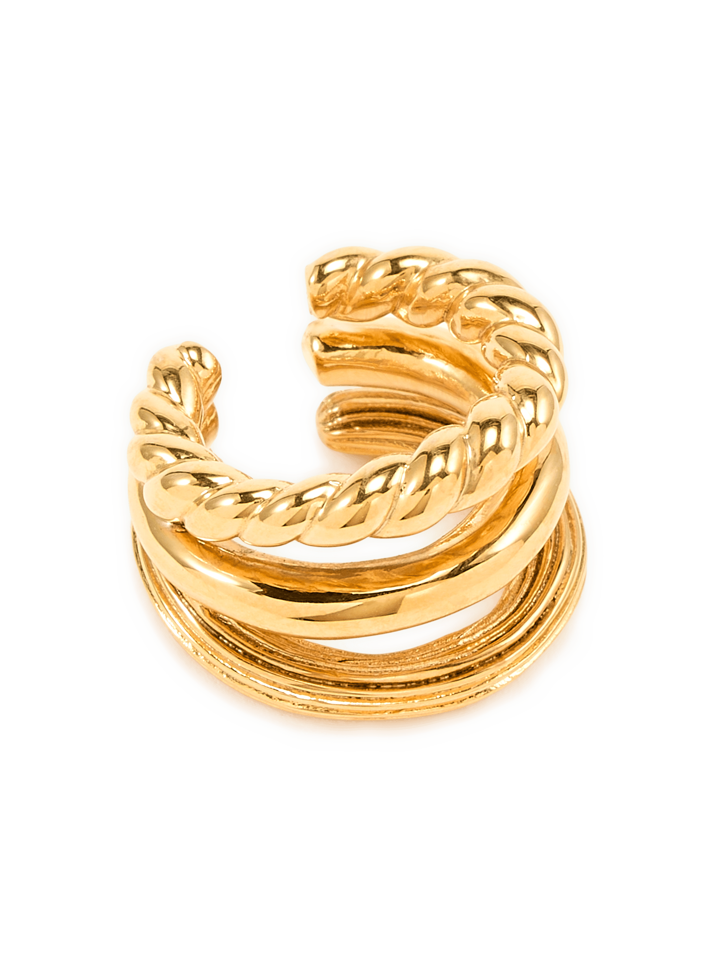 Twisted Single Ear Cuff AURELIE BIDERMANN Golden