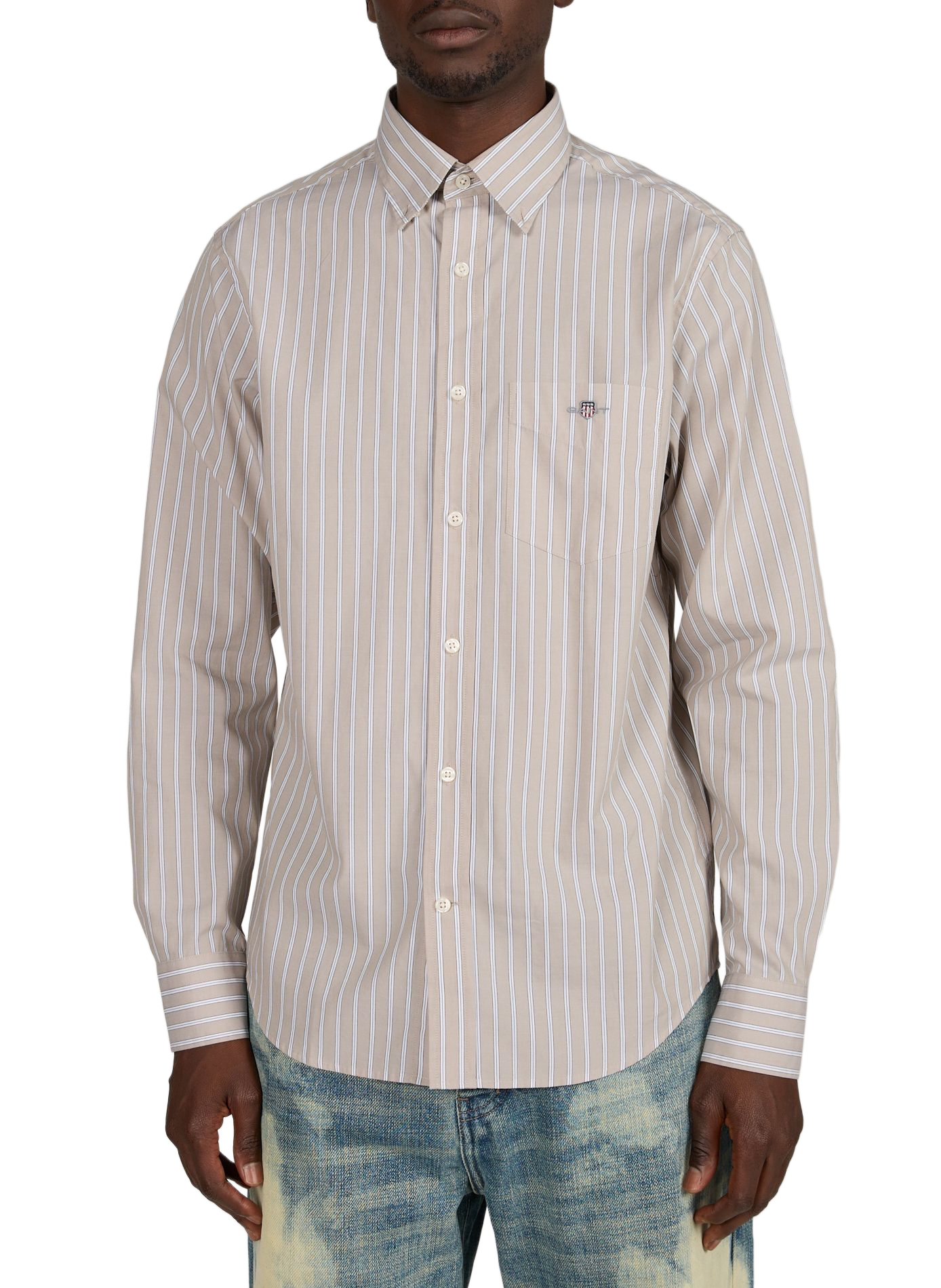 Katoenen overhemd GANT Beige