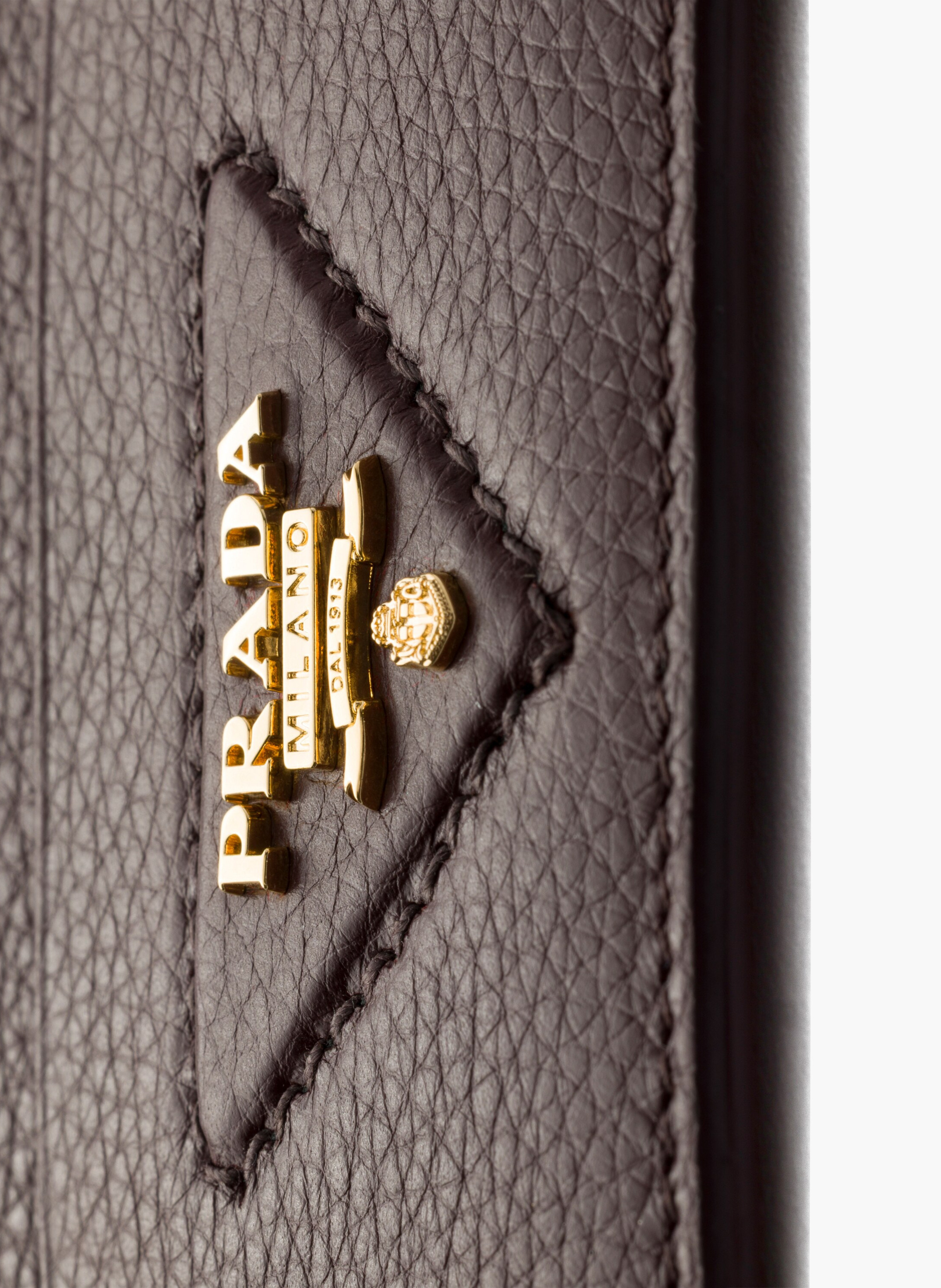Porte-cartes en cuir PRADA Rouge