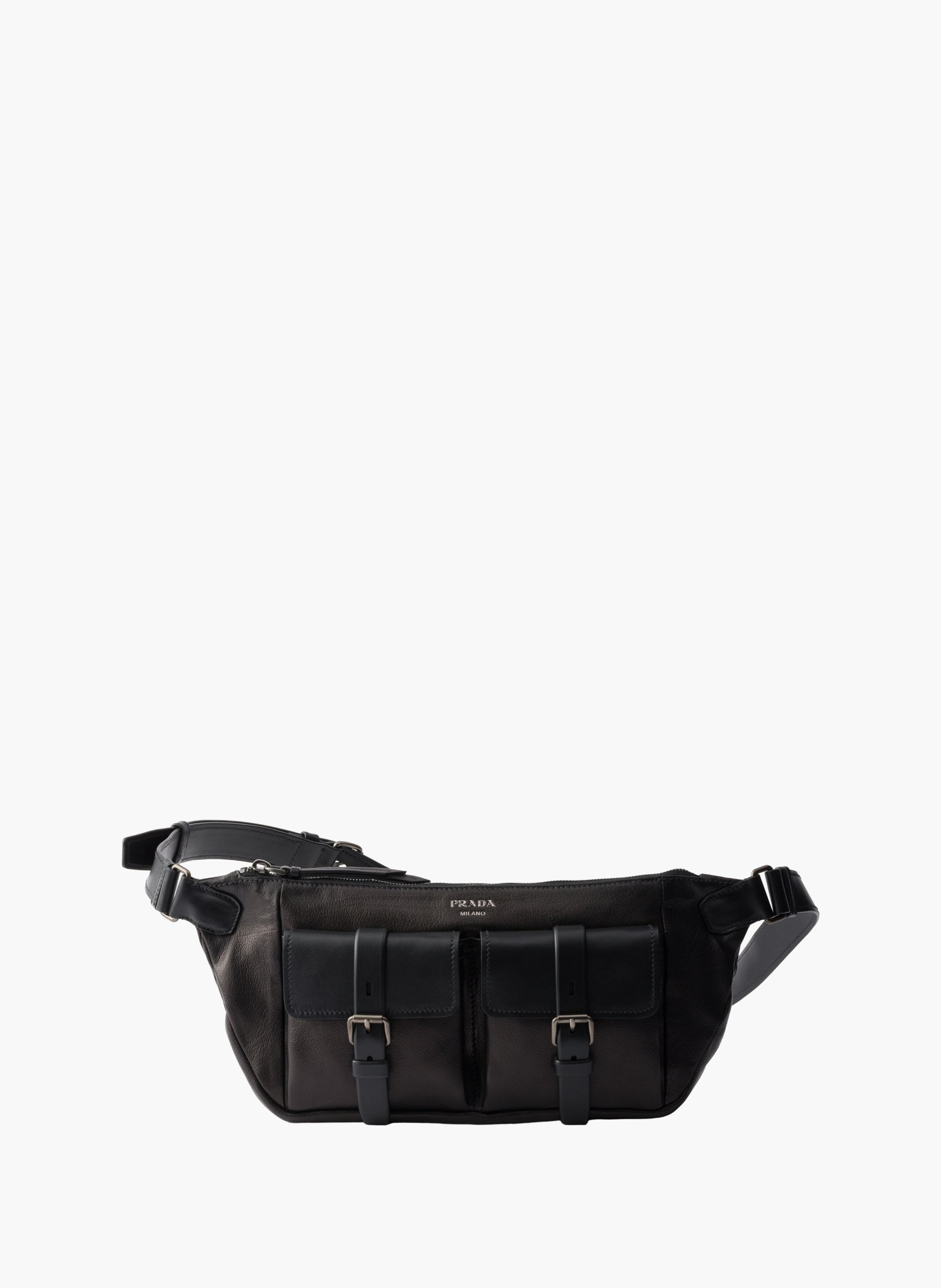 Sac porté épaule prada route en cuir PRADA Noir