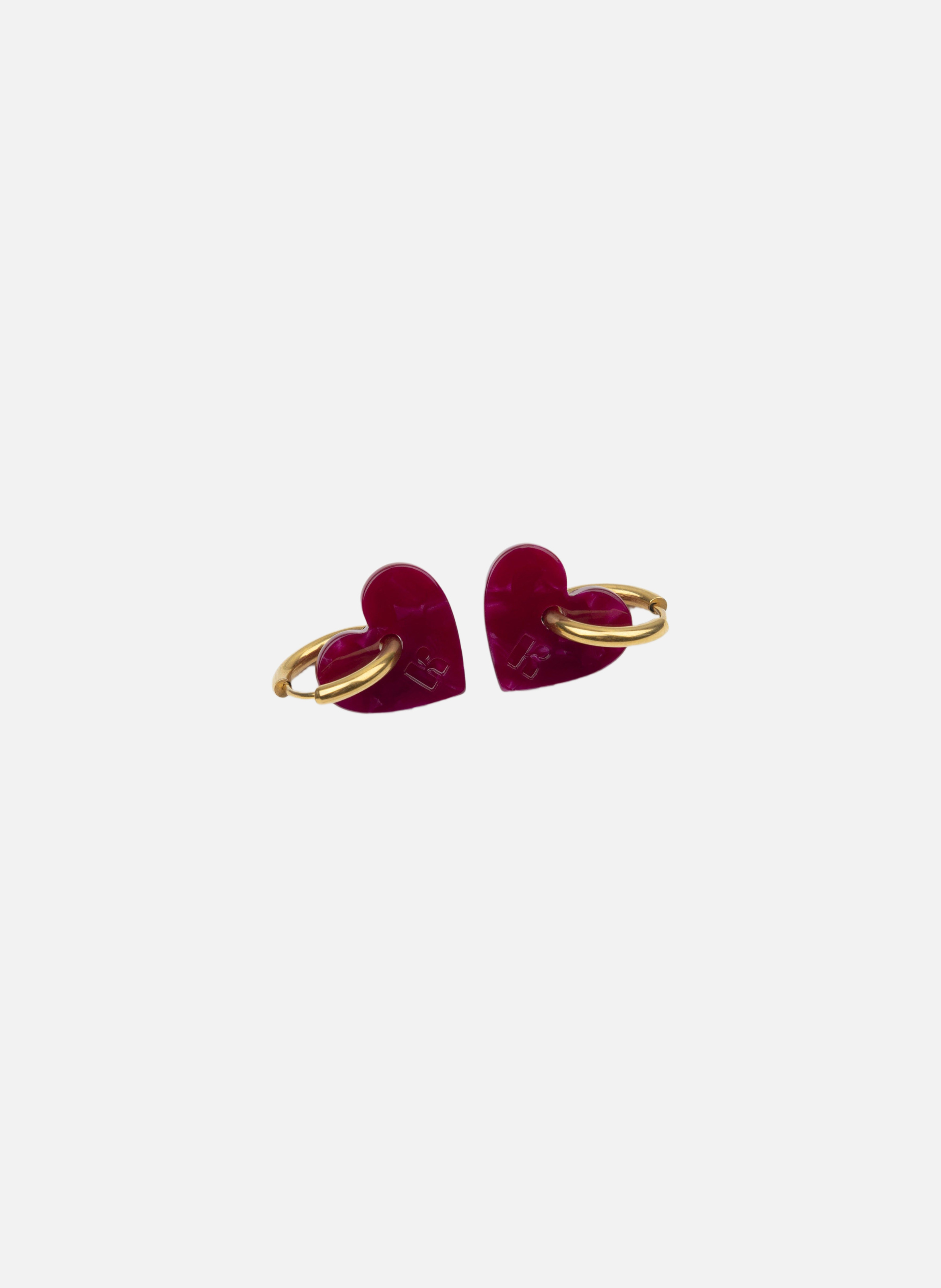 Boucles d'oreilles lova lova avec anneaux en acier inoxydable doré  Cerise